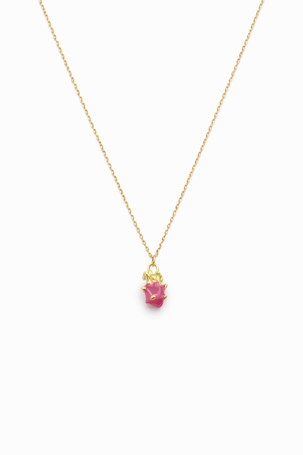Pink Dragon Fruit Charm Necklace