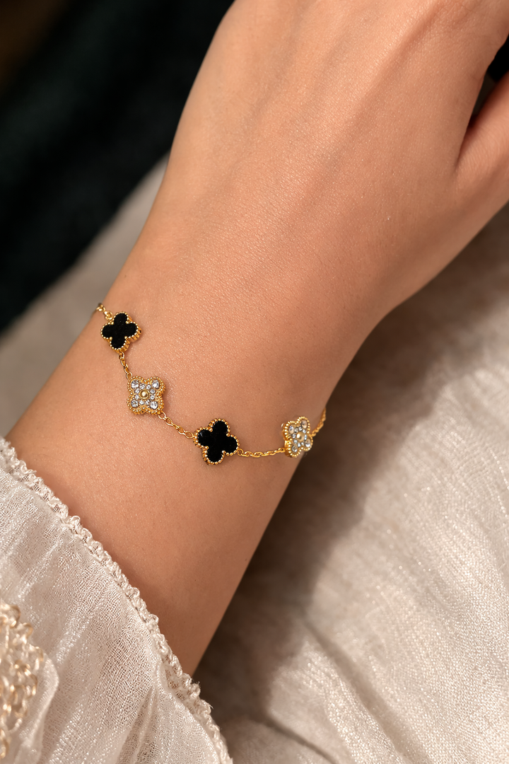Four-Leaf Clover Diamond Bracelet