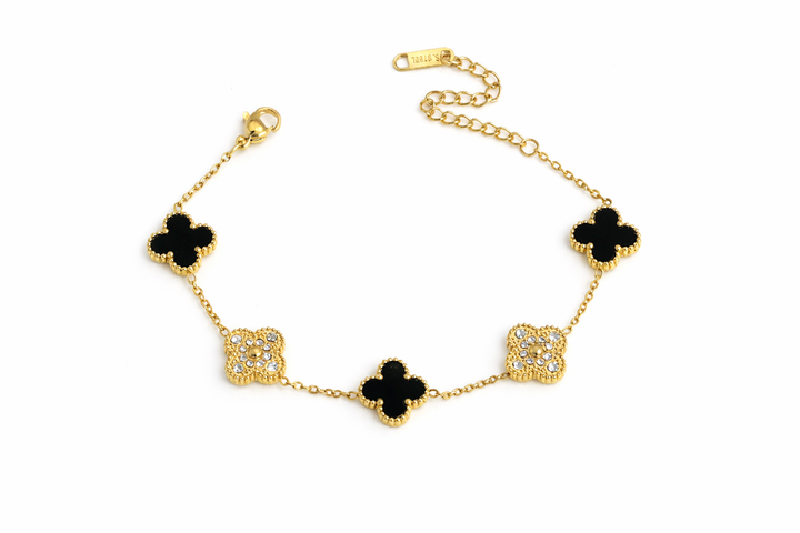 Four-Leaf Clover Diamond Bracelet