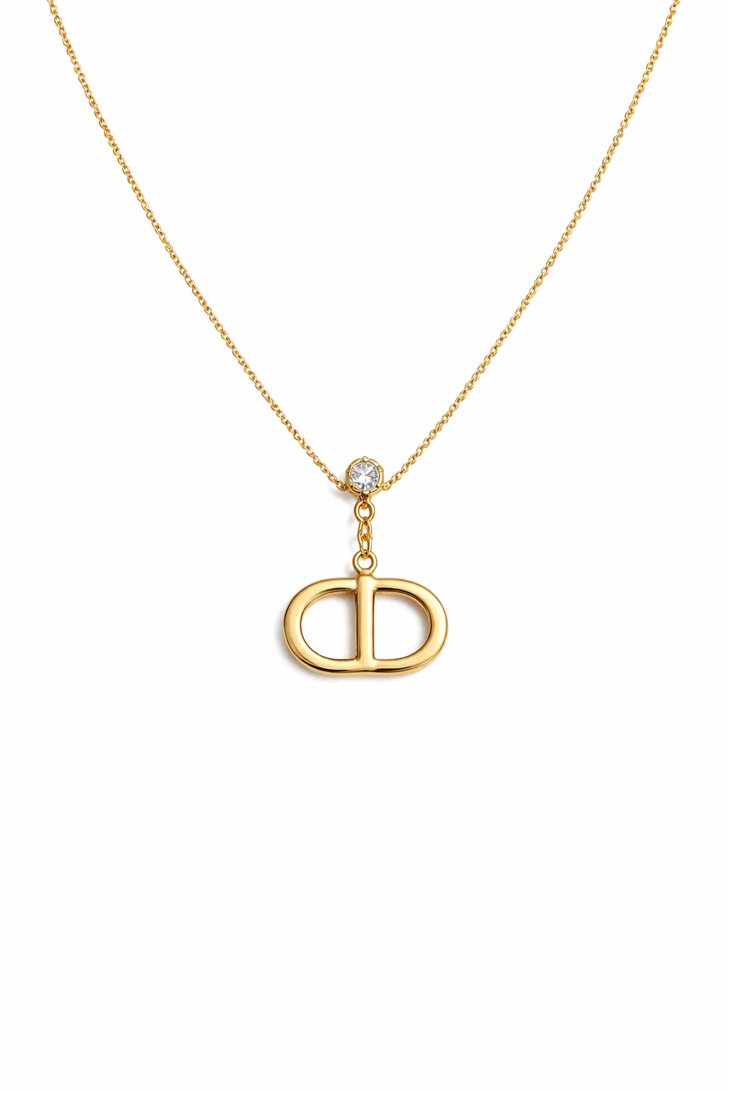 Petite Monogram Drop Necklace
