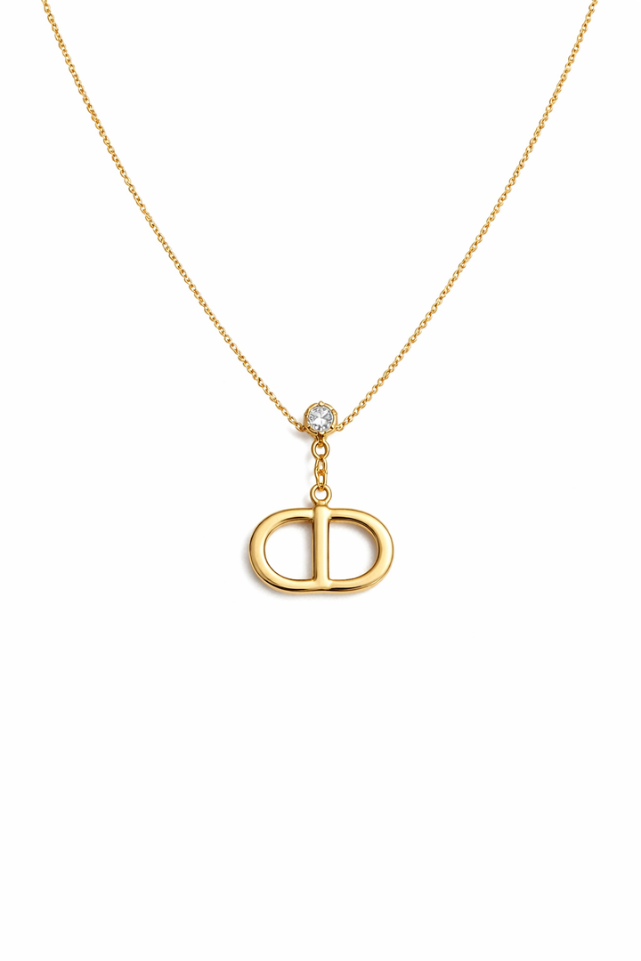 Petite Monogram Drop Necklace