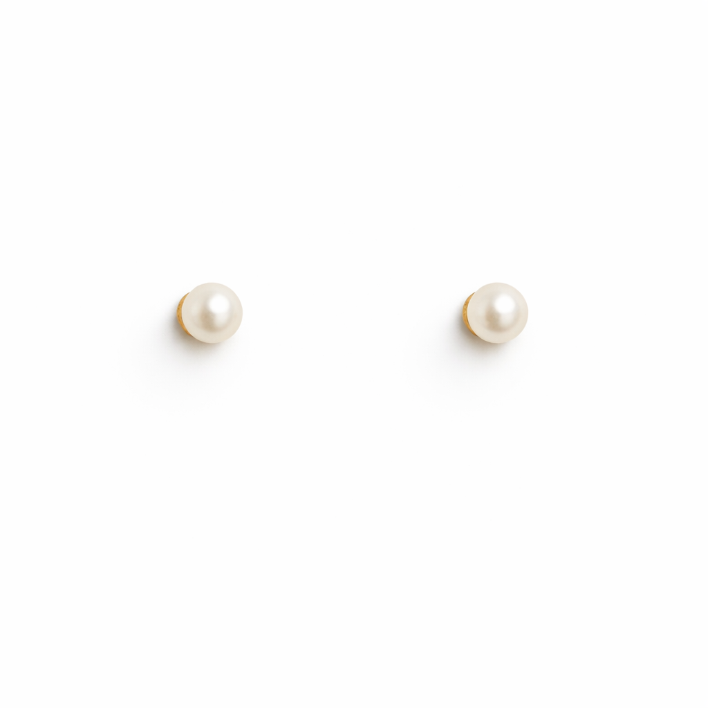 The Classic Aura: Timeless Pearl Studs
