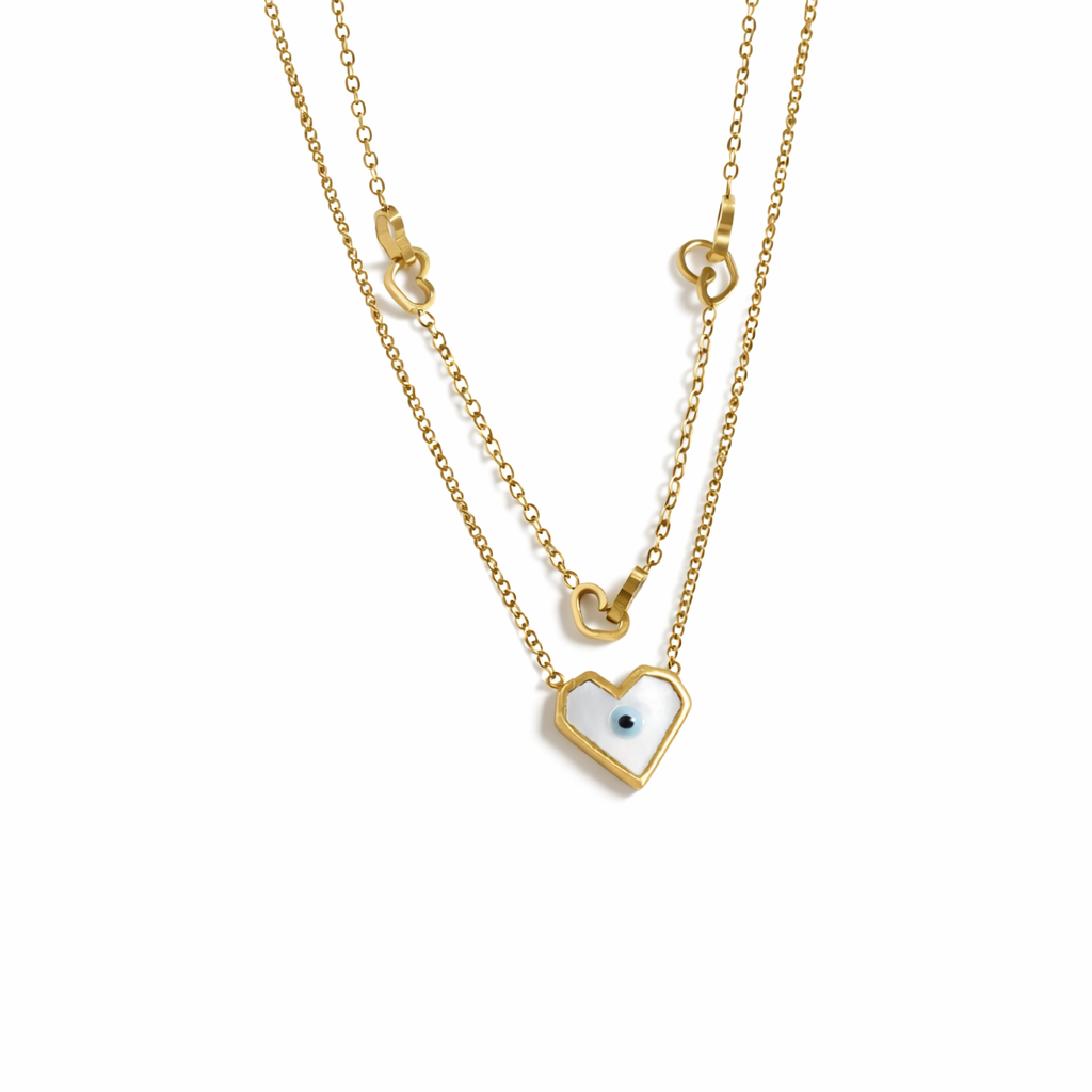 The Heart-Eye Protection Layered Necklace