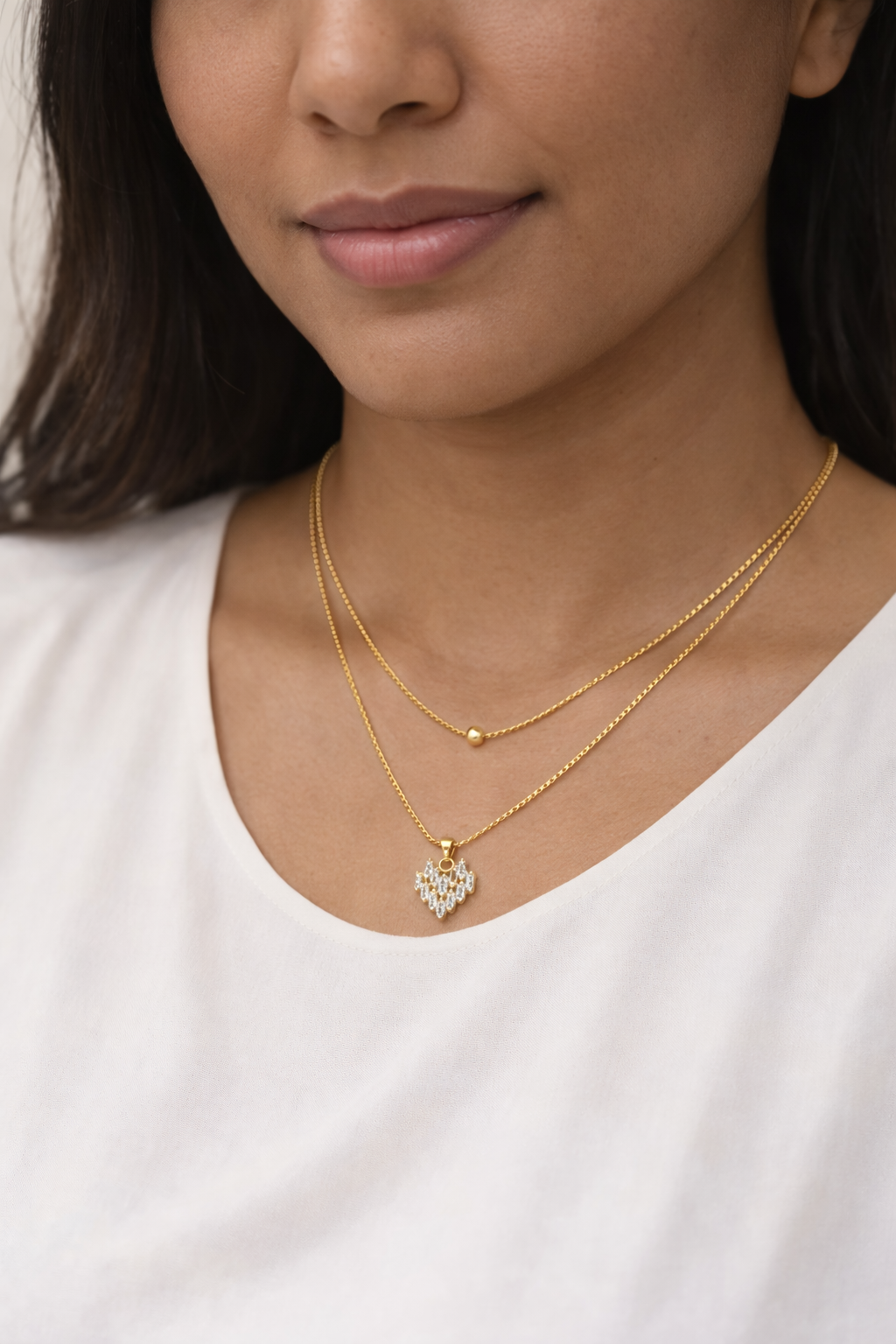 The Layered Heart & Bead Set