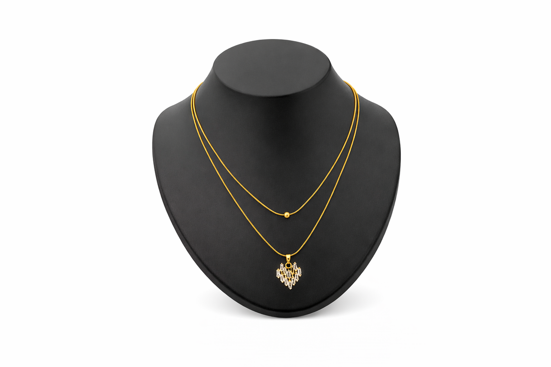 The Layered Heart & Bead Set