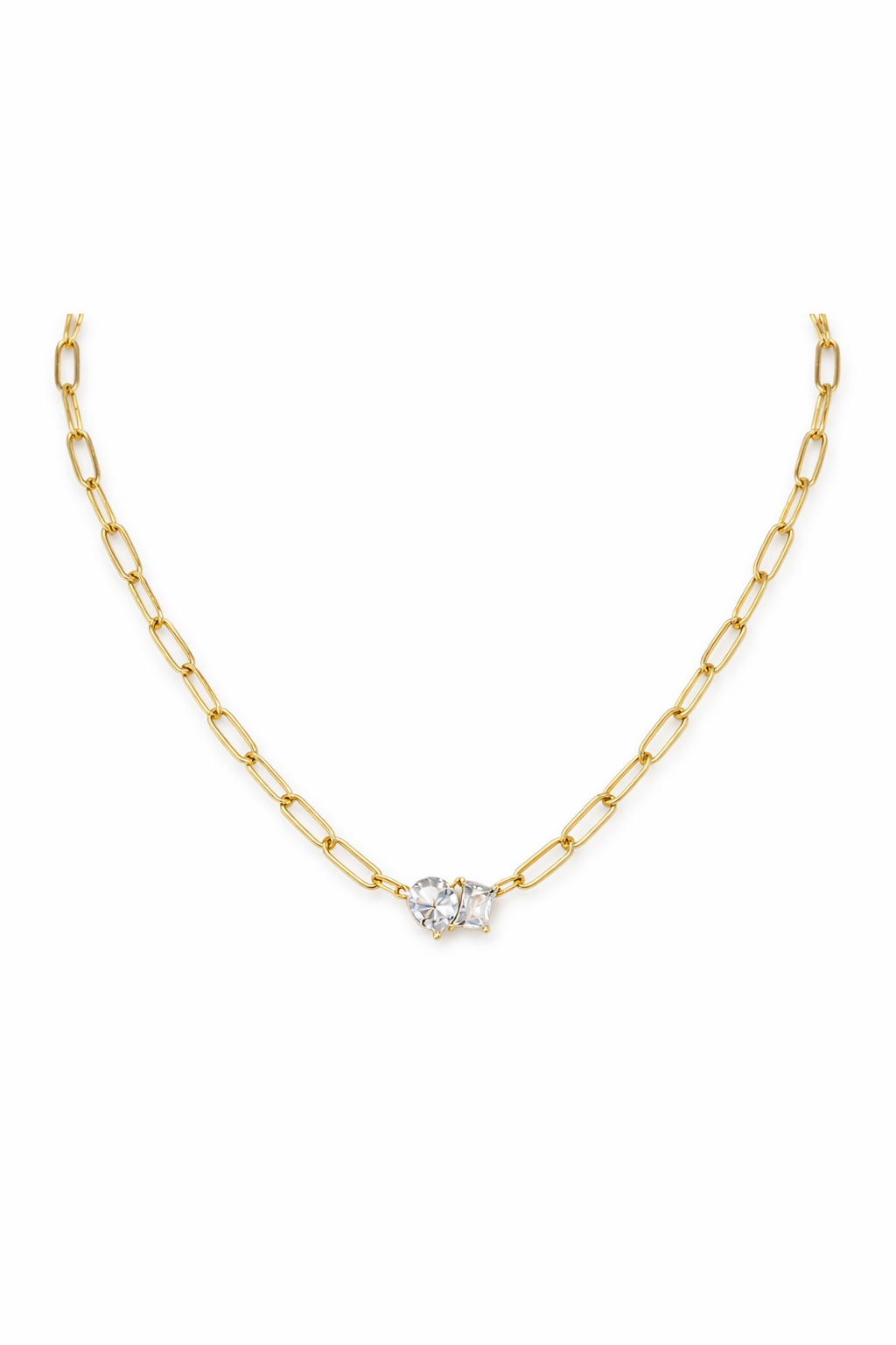 The Duo-Glow Paperclip Necklace