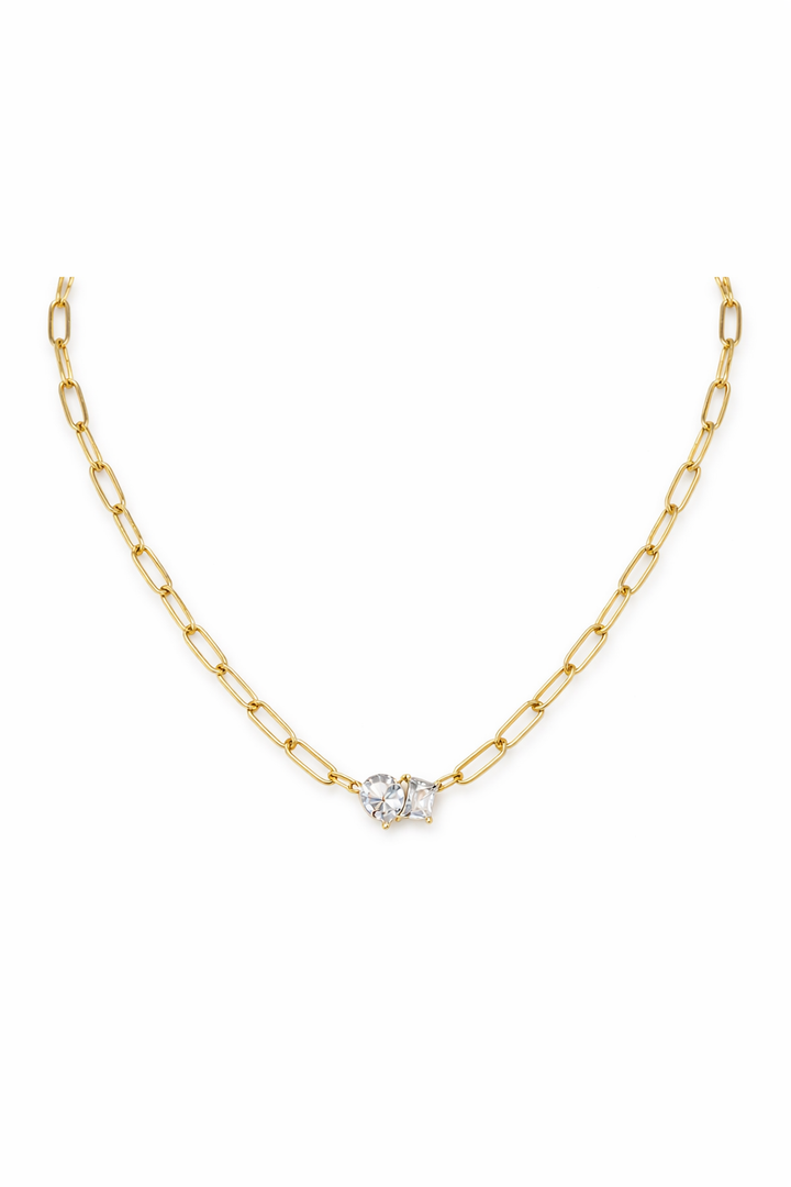 The Duo-Glow Paperclip Necklace