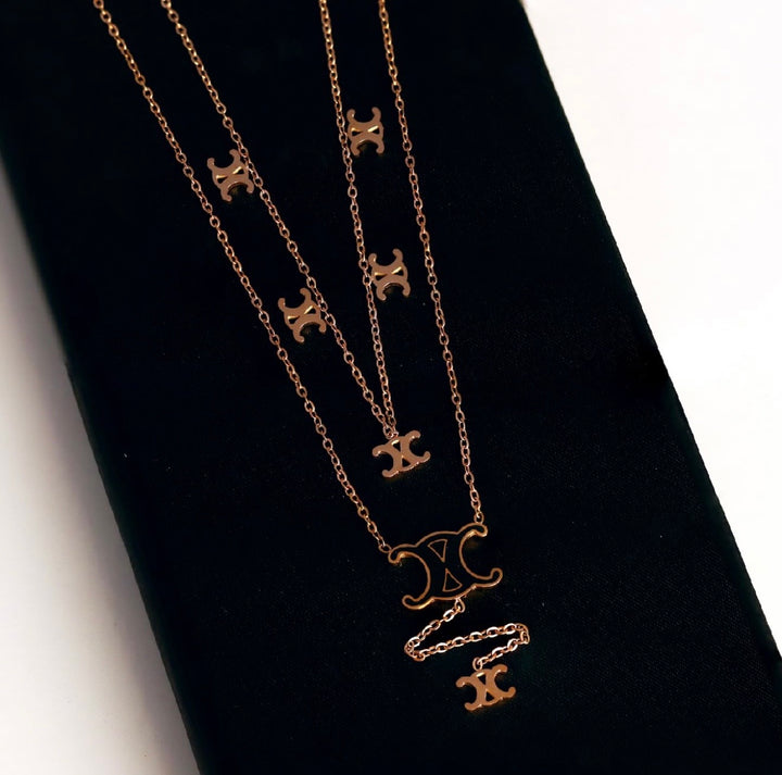 ✨ Celestia Double Layer Pendant Necklace