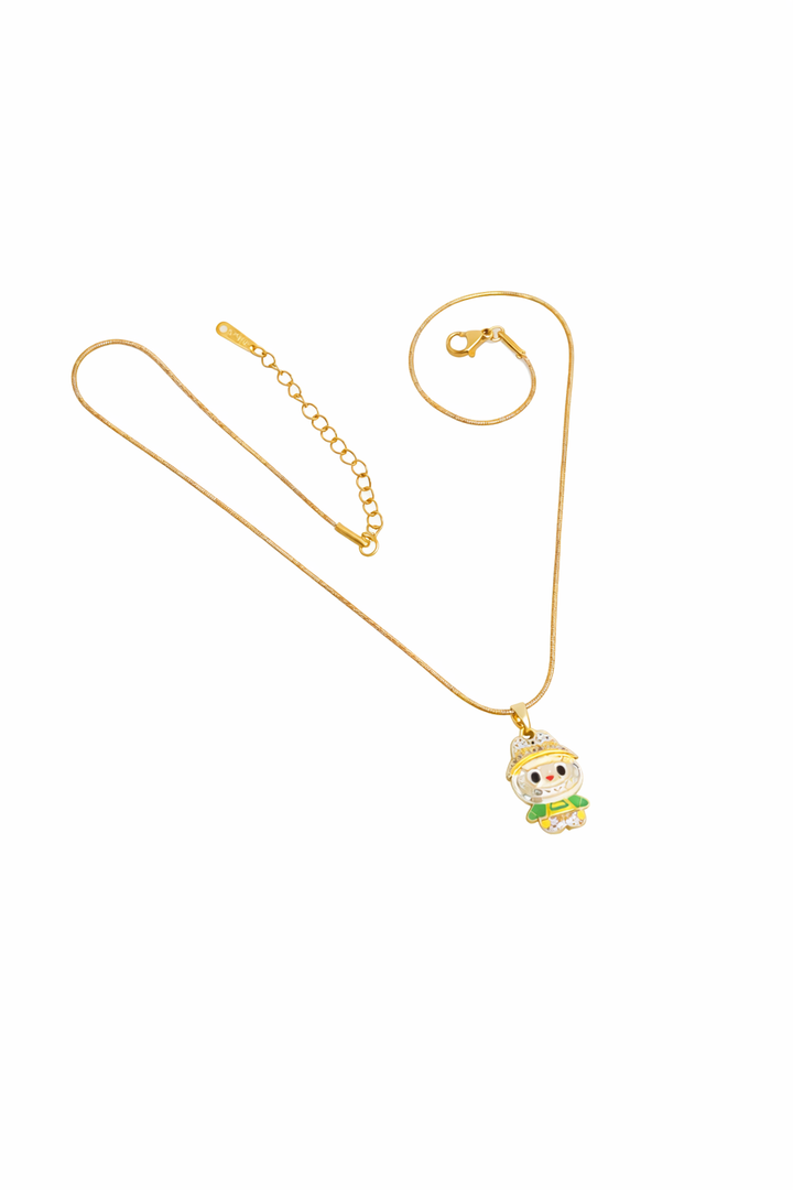 Explorer Charm Gold Pendant Necklace