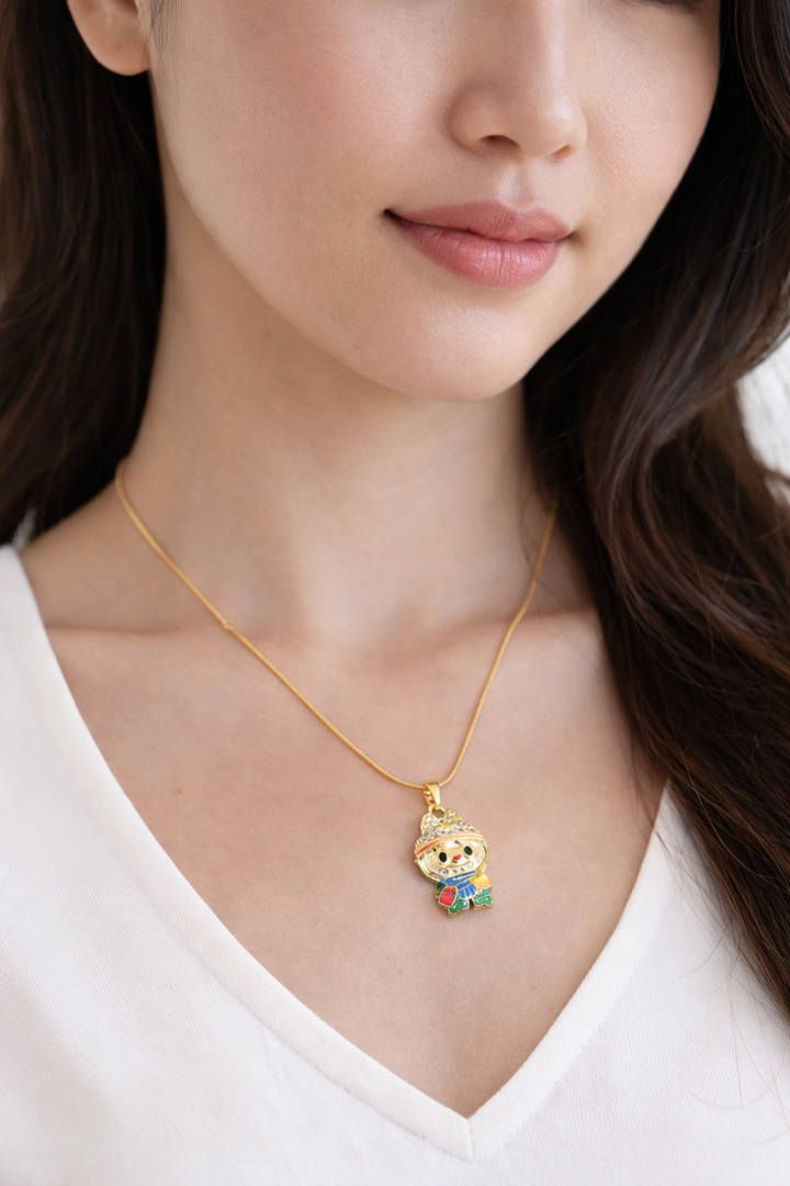 Adventure Charm Gold Pendant Necklace