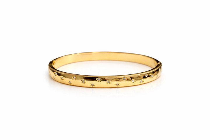 Celestial Spark Gold Bangle