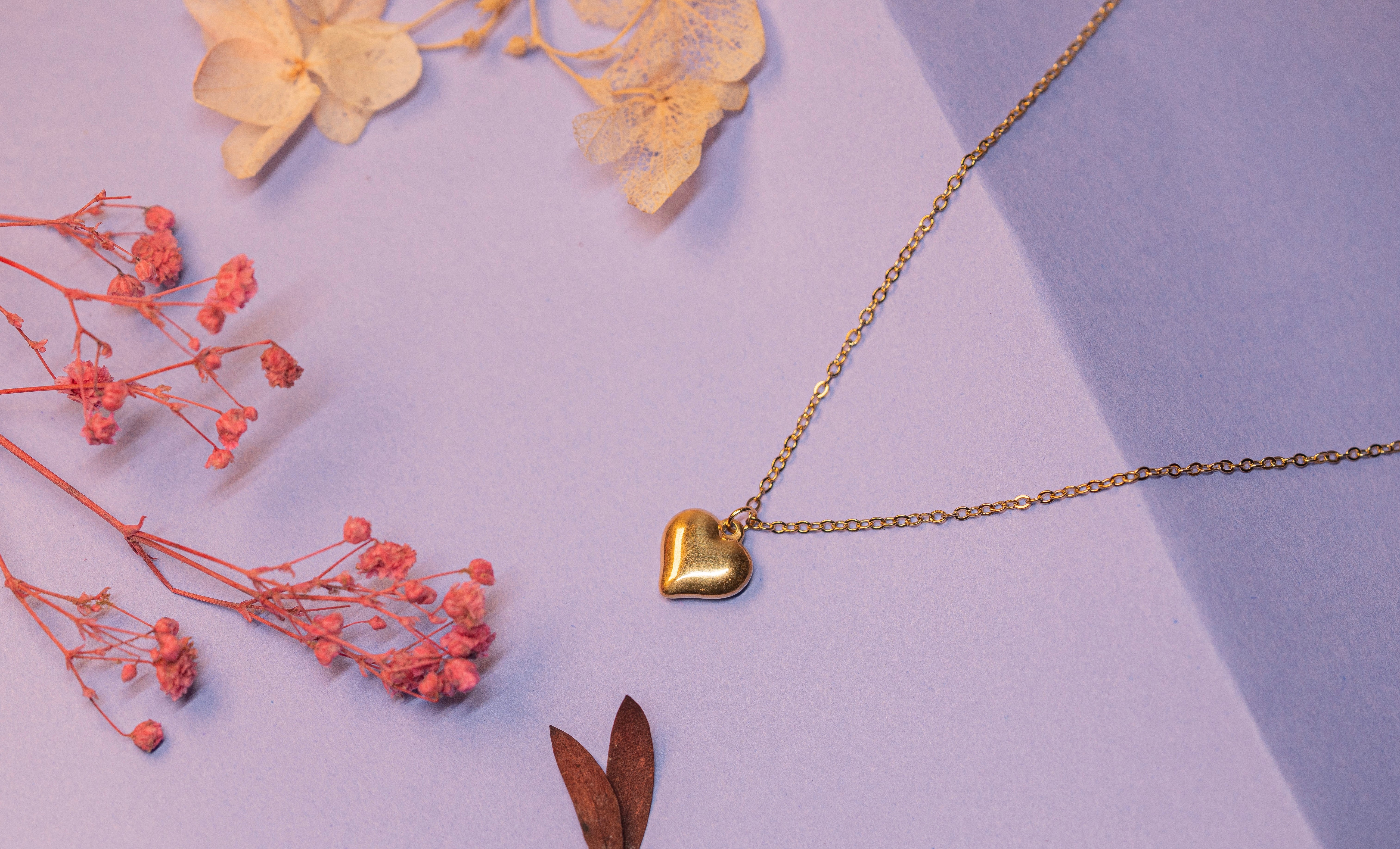 Golden Heart Pendant Chain