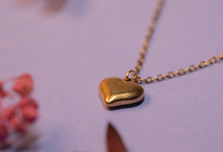 Golden Heart Pendant Chain