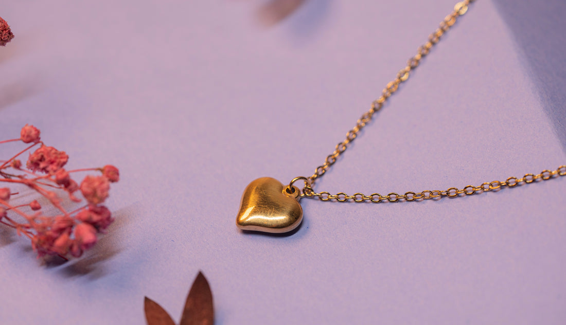 Golden Heart Pendant Chain