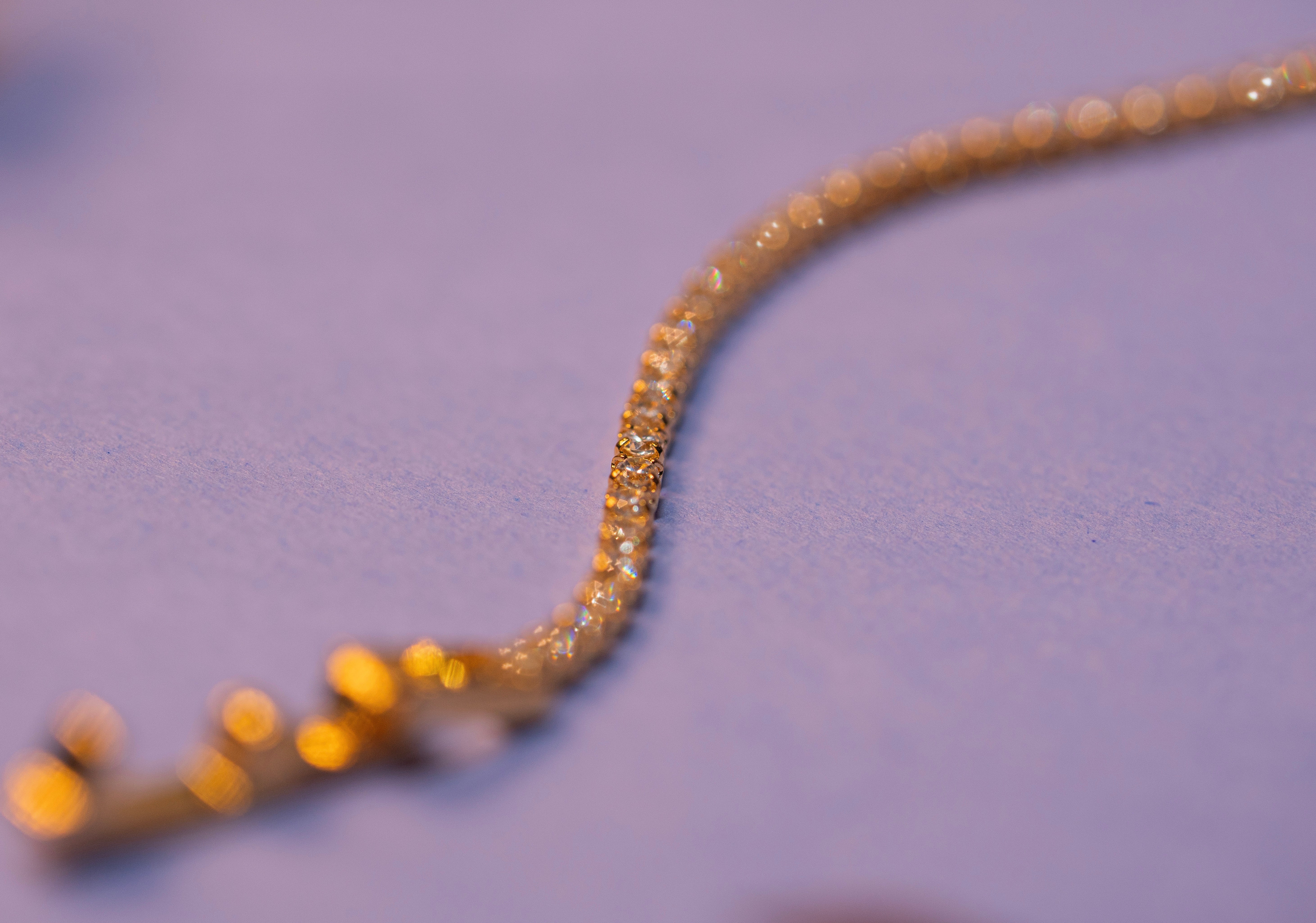 Golden Glow Tennis Bracelet