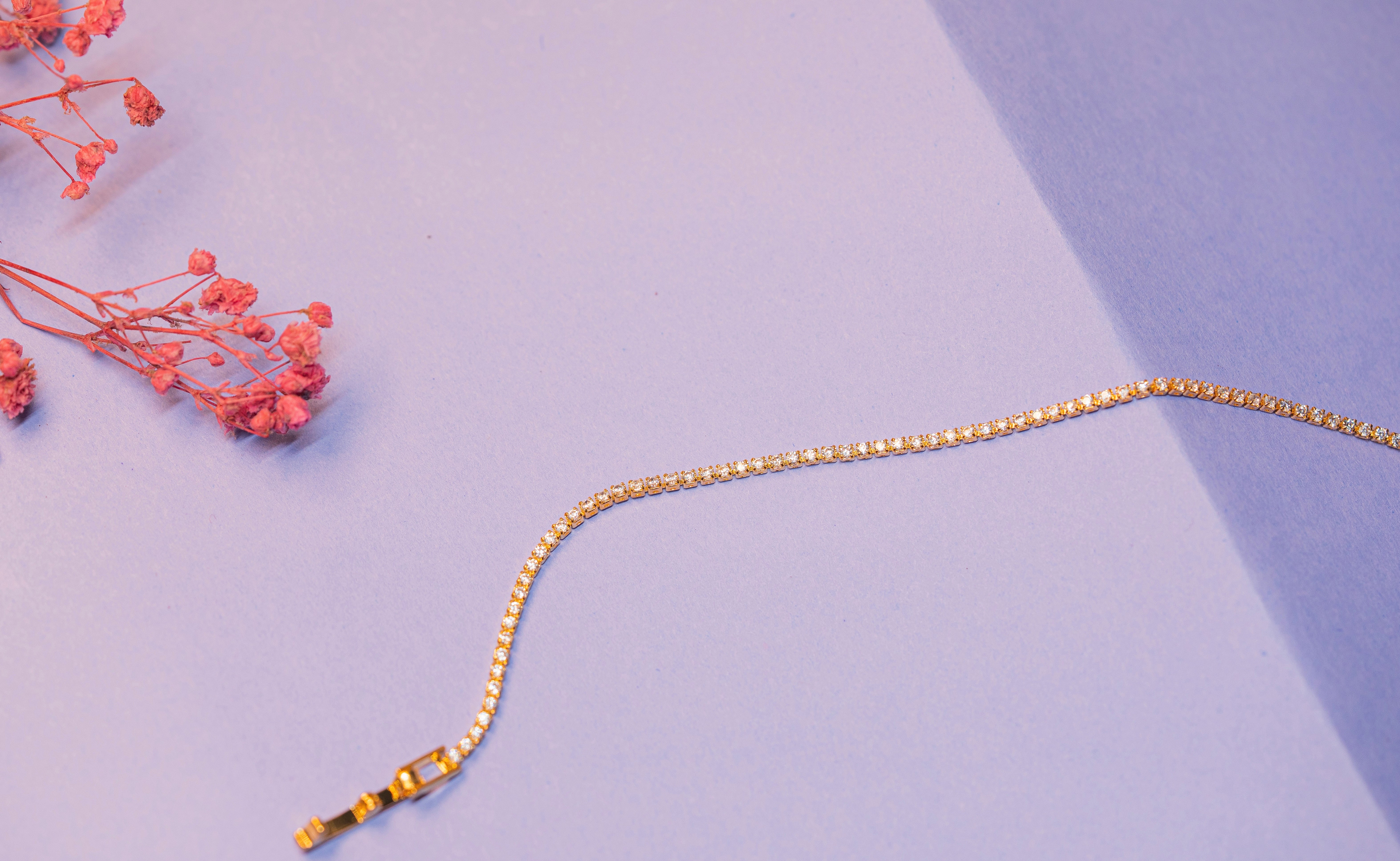 Golden Glow Tennis Bracelet