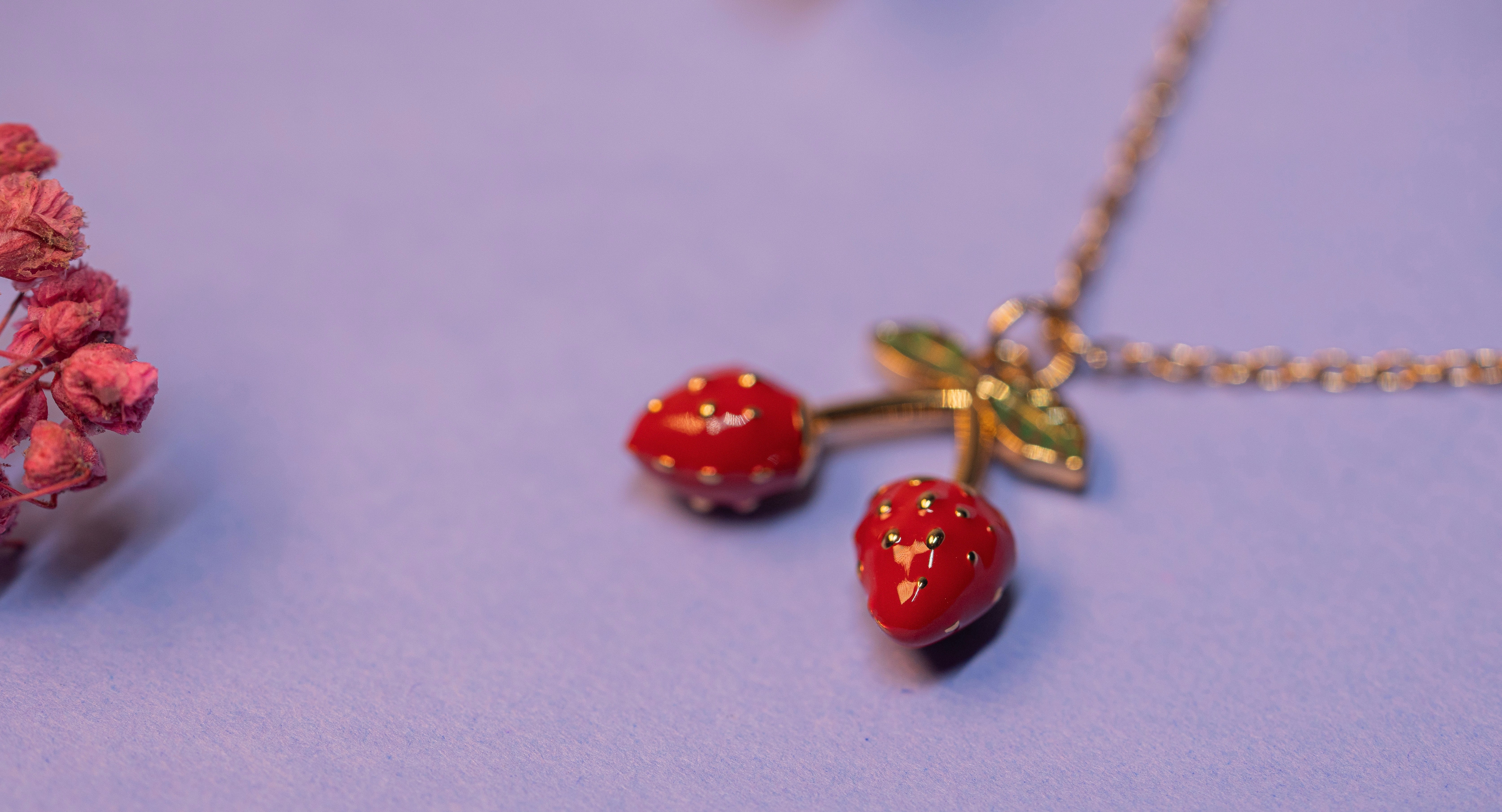 Strawberry Charm Necklace