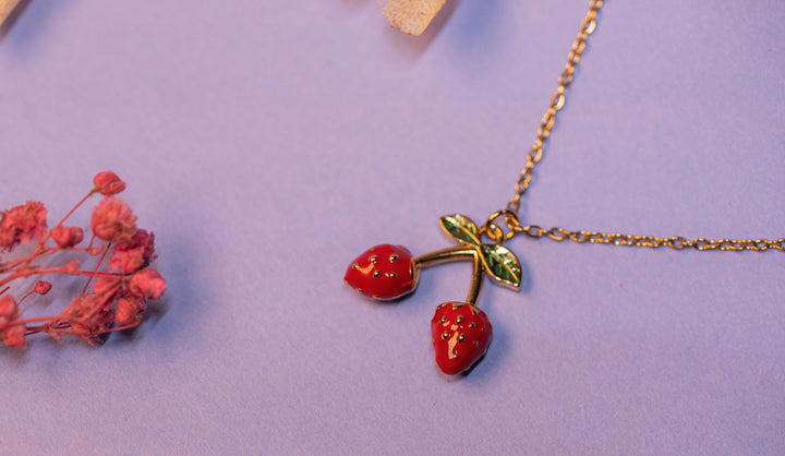 Strawberry Charm Necklace
