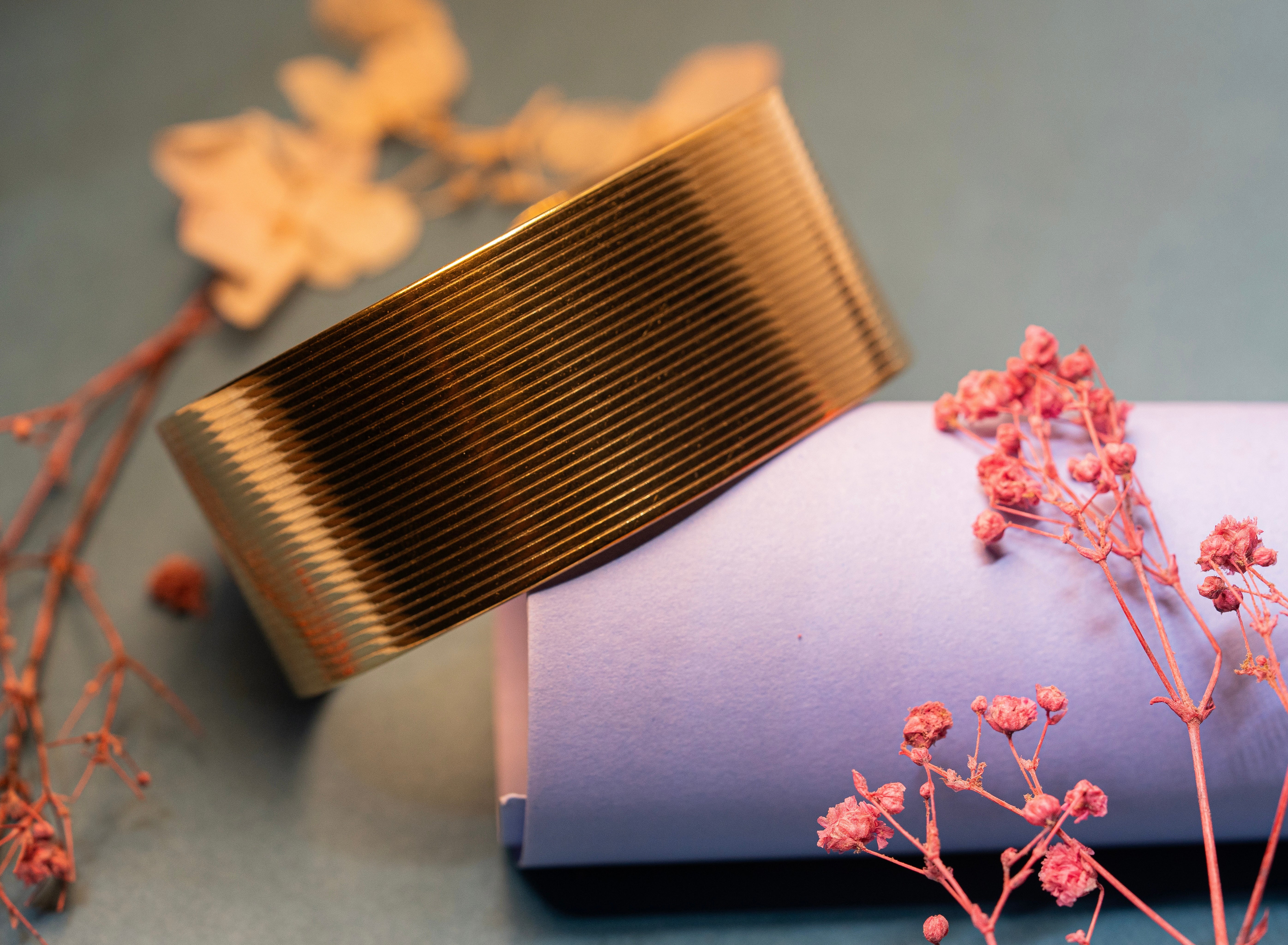 Golden Ripple Cuff Bracelet