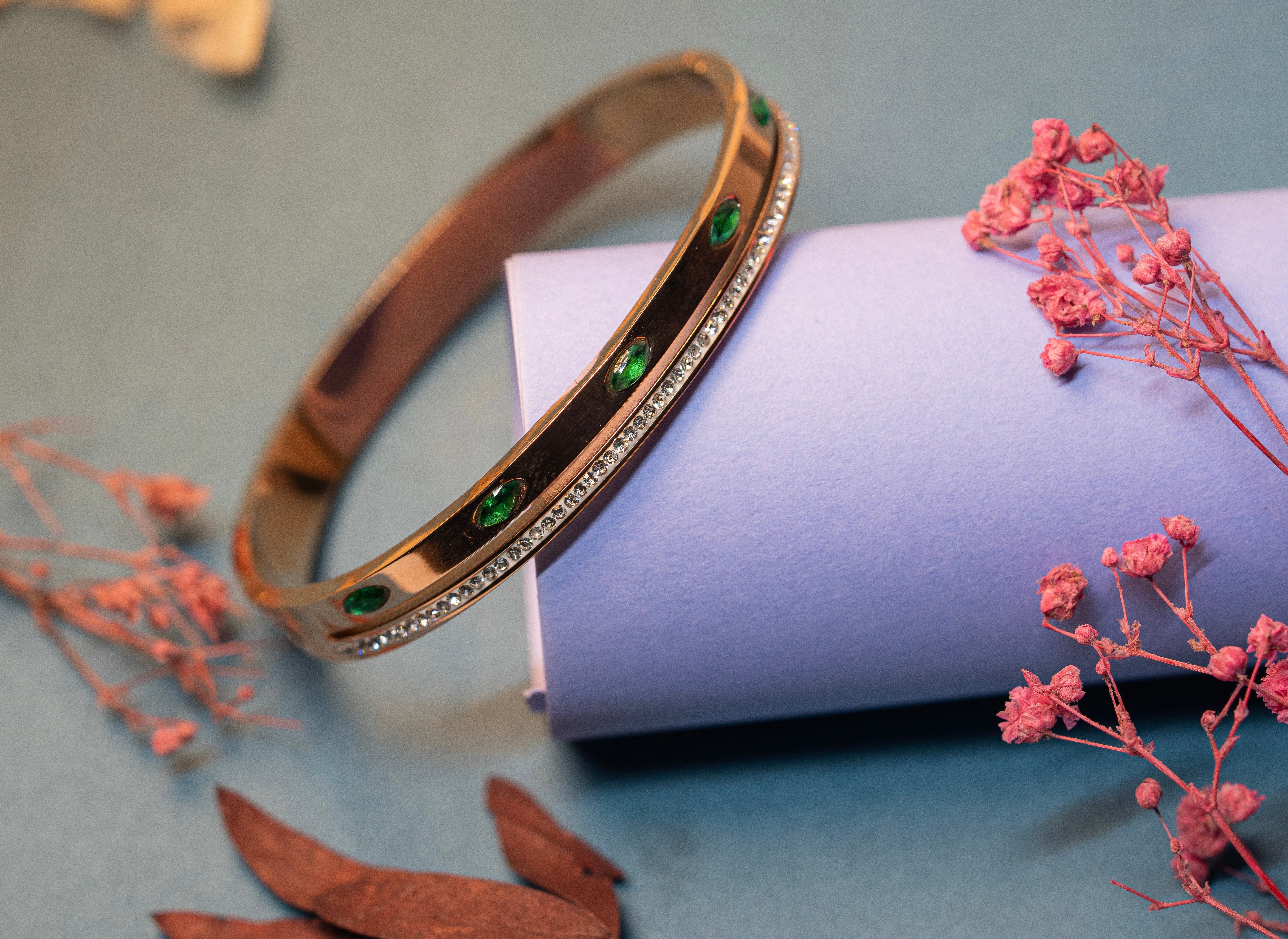 Diamond And Emerald Bracelet