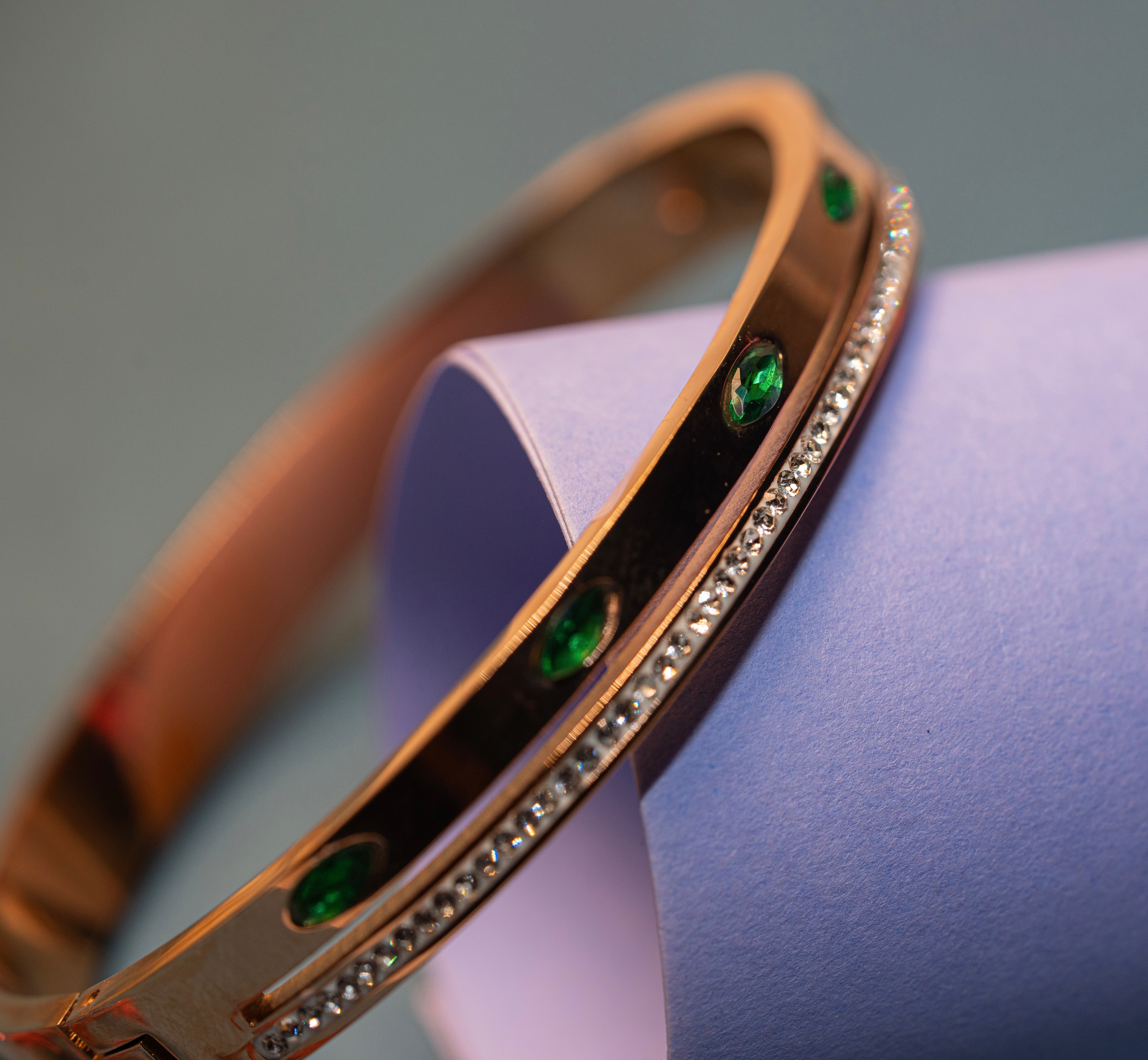 Diamond And Emerald Bracelet