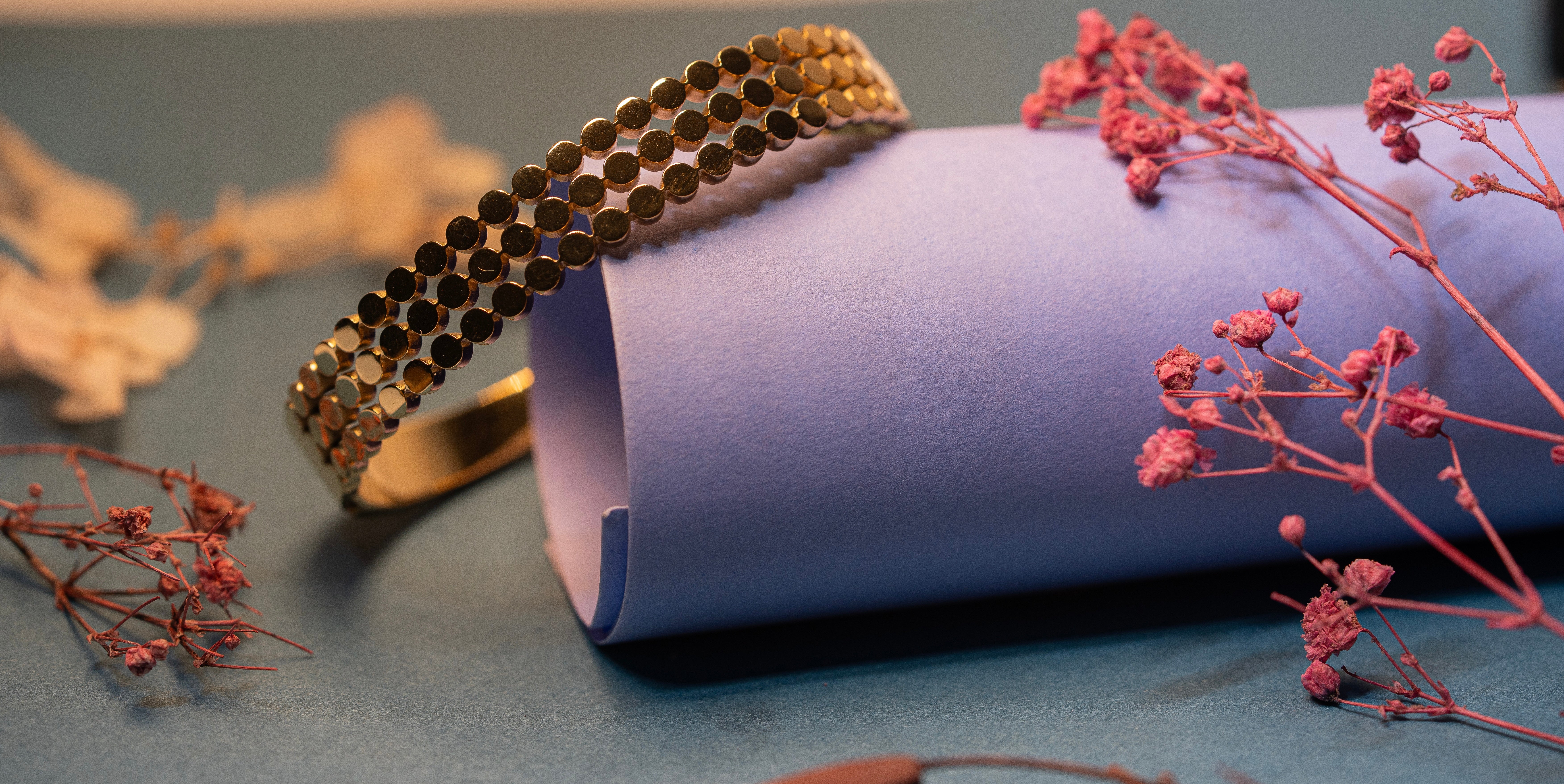 The Three-Row Dotted Bangle Bracelet