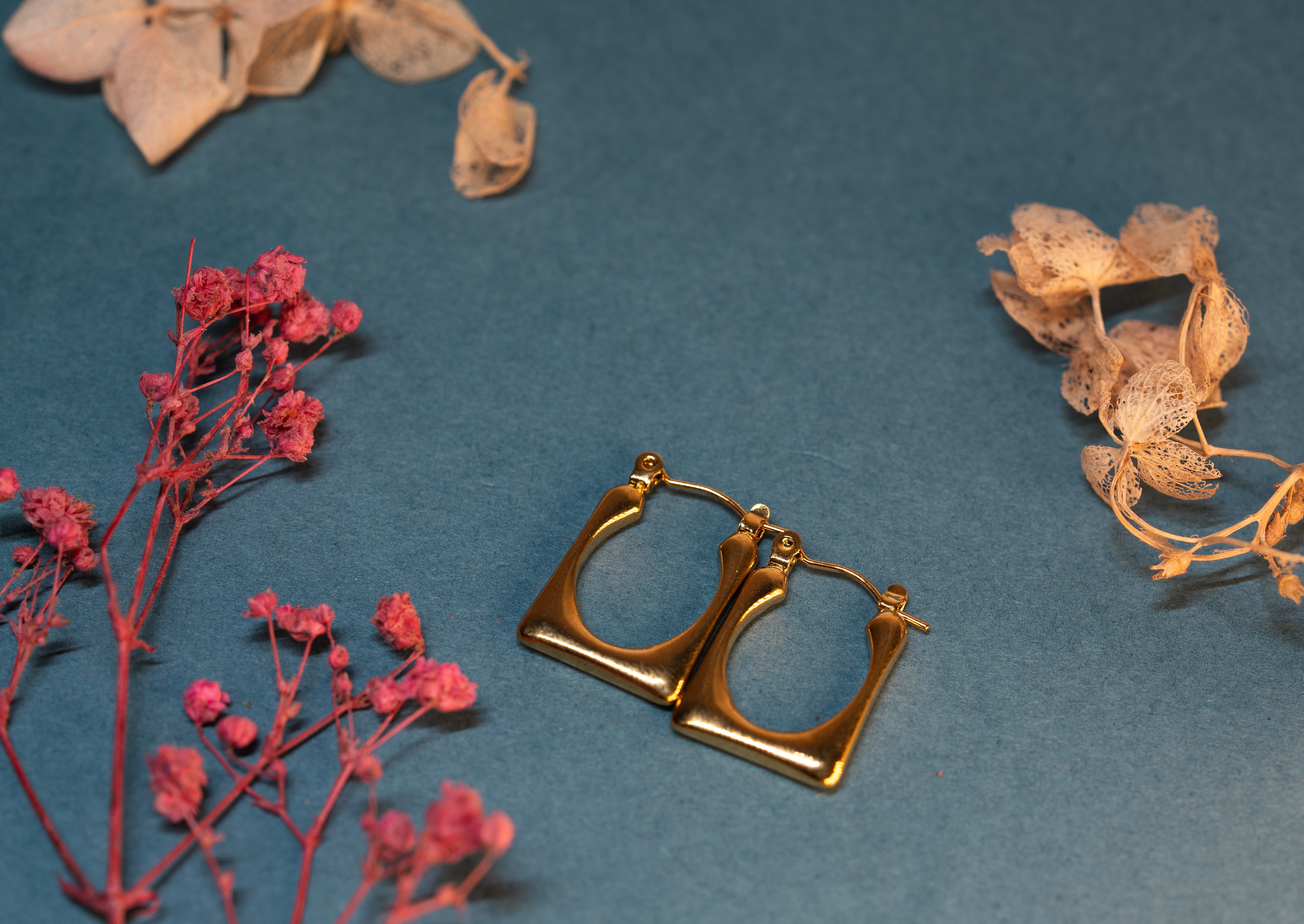 Squared Hoop Earrings