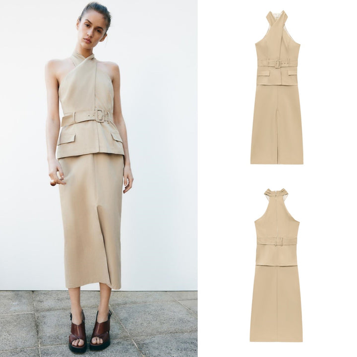 Holiday Street V Neck Sleeveless Sheath Dress