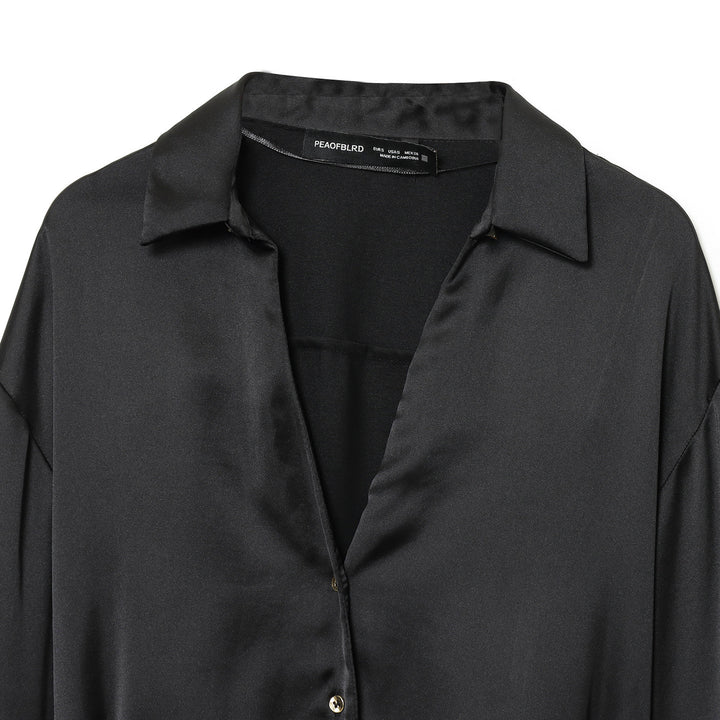 Silk Satin Feel Casual Shirt