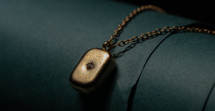 Solitaire Gemstone Bar Necklace