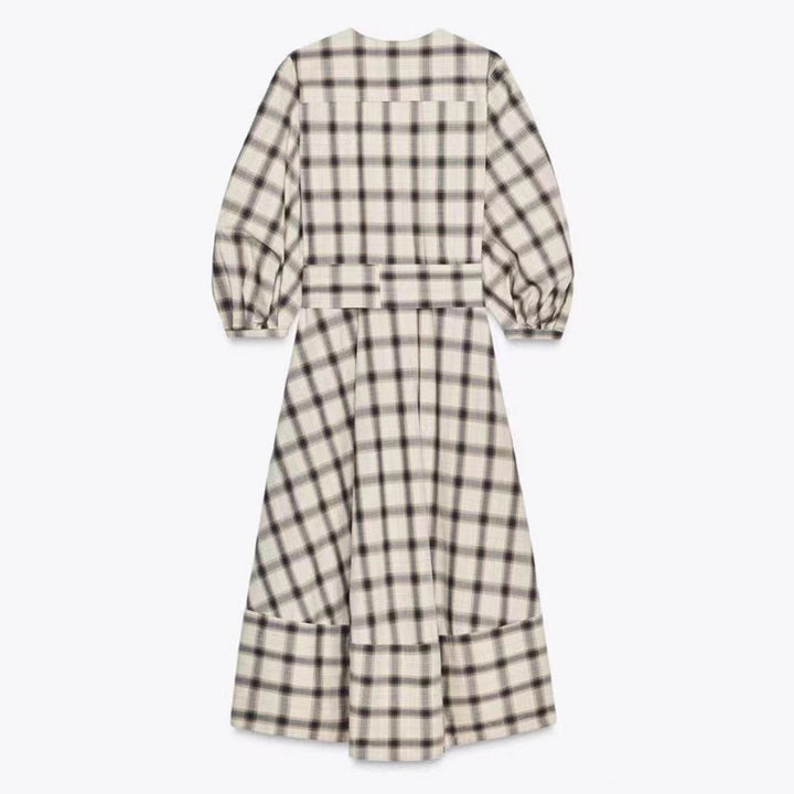 Shirt Dress With Belt Long Sleeve Button Up