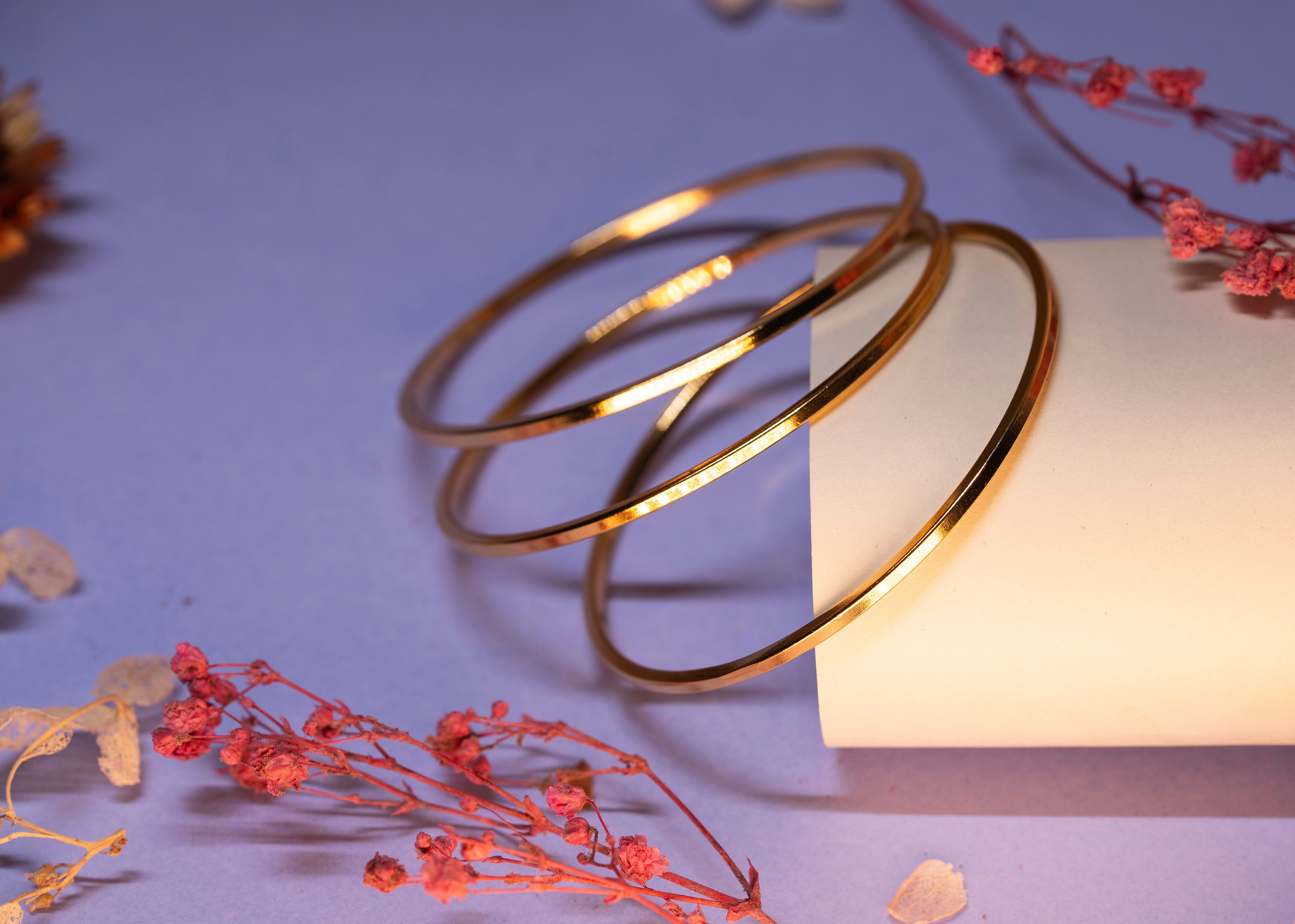 Gold Glaze single Bangle bracelet
