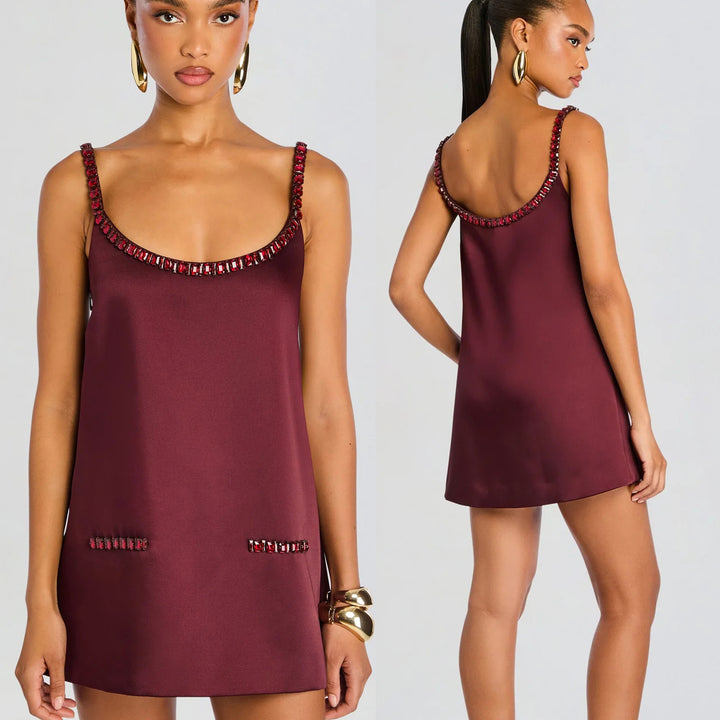 Diamond Glitter Satin Dress