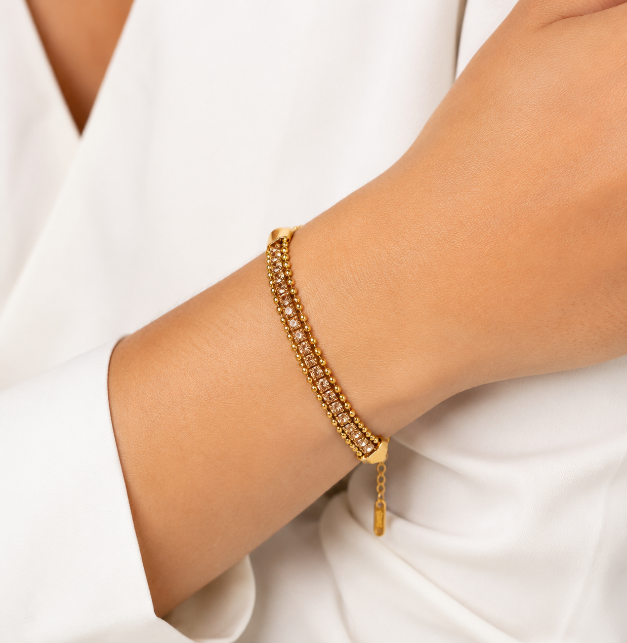The Aurelia Beaded Tennis Bracelet