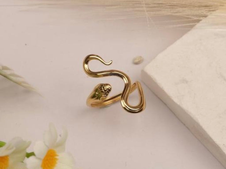 The Gilded Serpent Wrap Ring