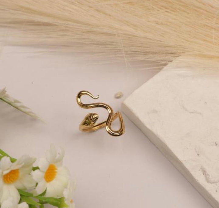 The Gilded Serpent Wrap Ring