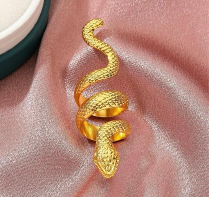 Three-Finger Serpent Wrap Ring
