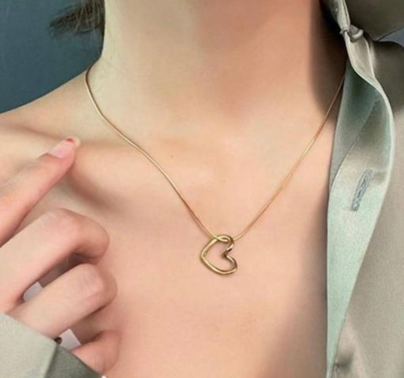 Heart Slide Pendant Necklace