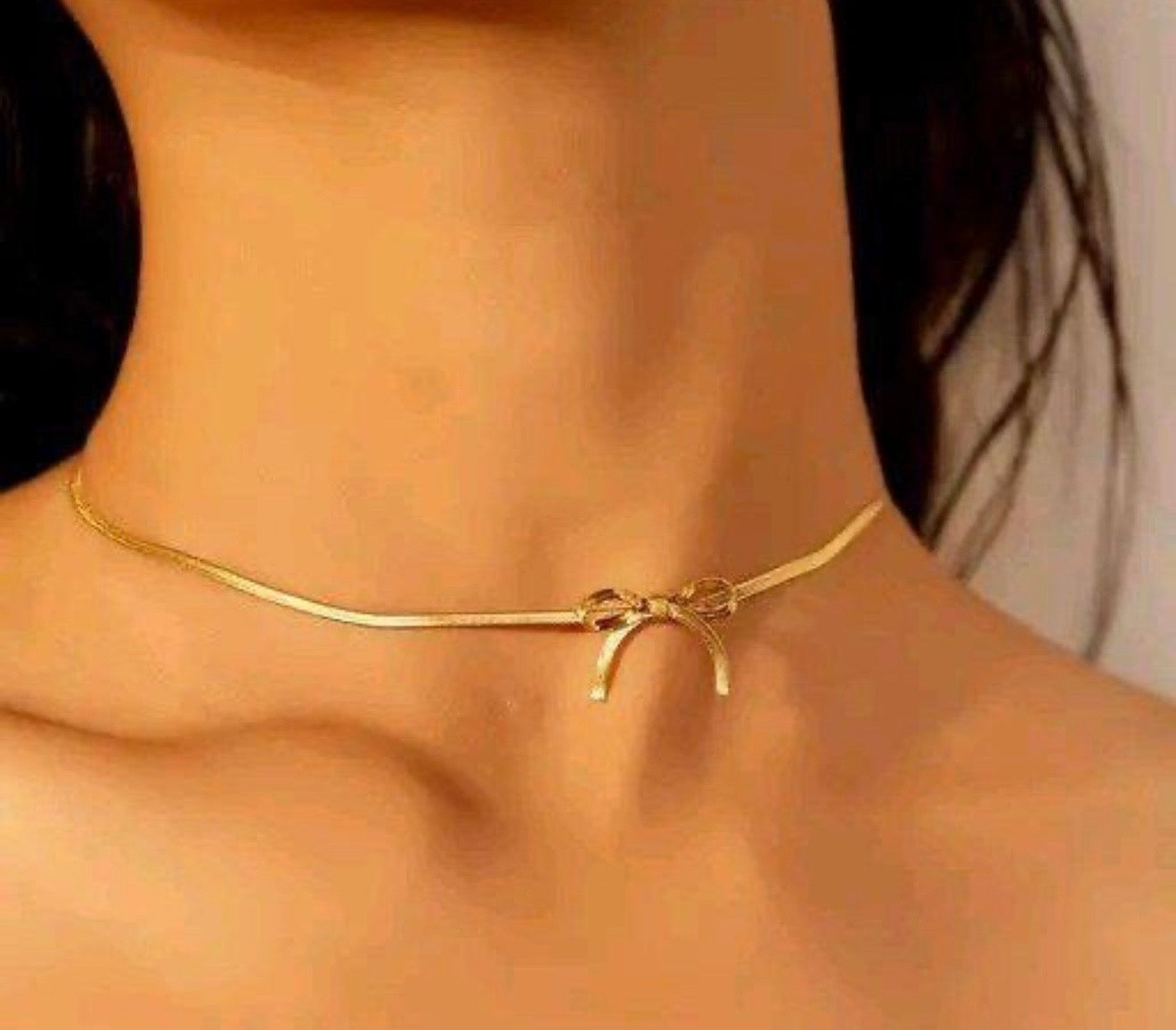 Ribbon Bow Tie Necklace