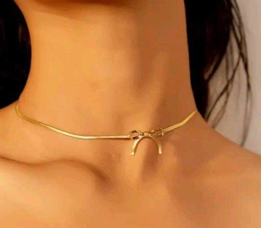 Ribbon Bow Tie Necklace