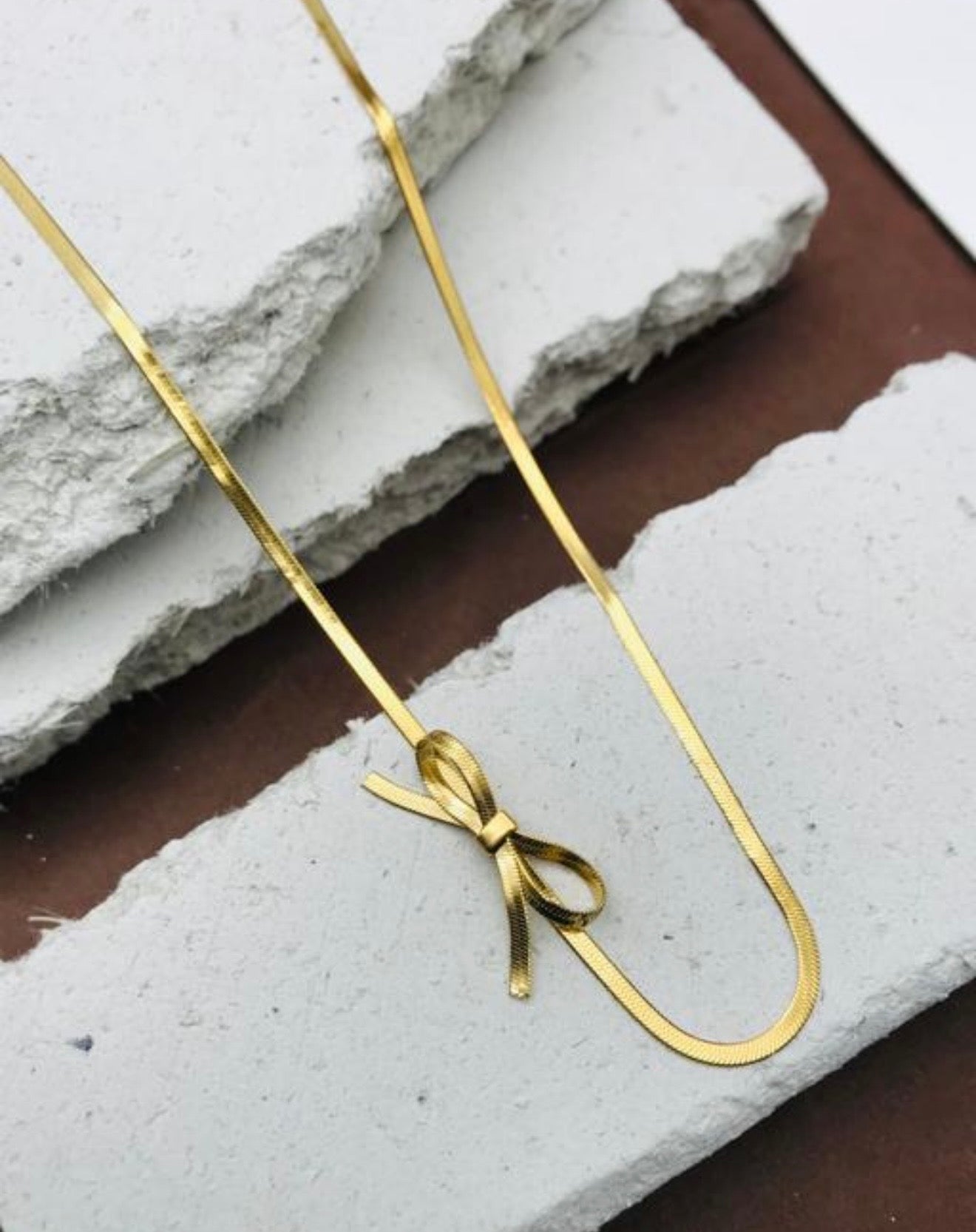Ribbon Bow Tie Necklace