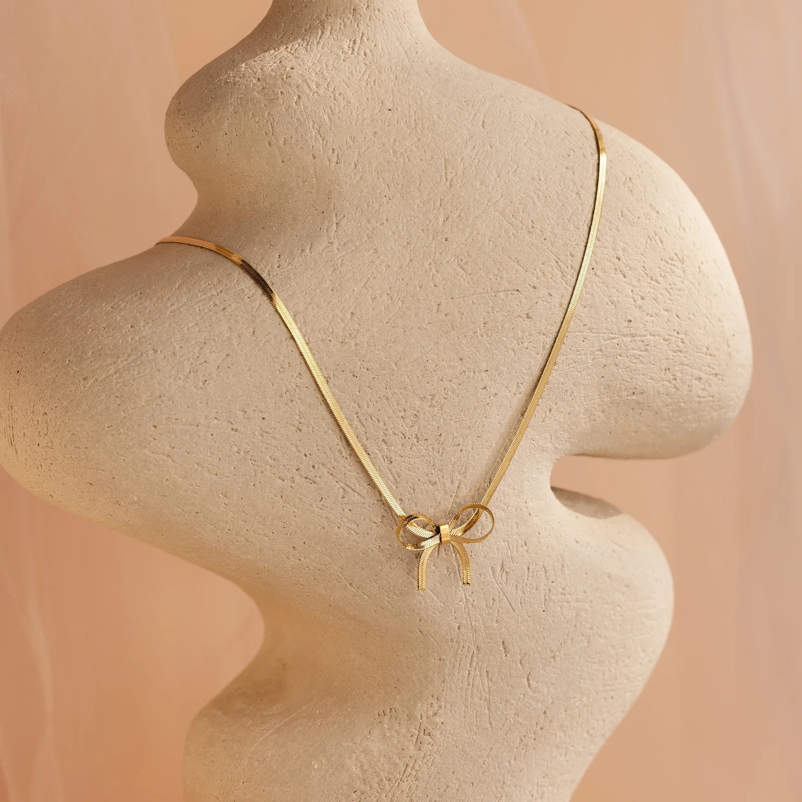 Ribbon Bow Tie Necklace