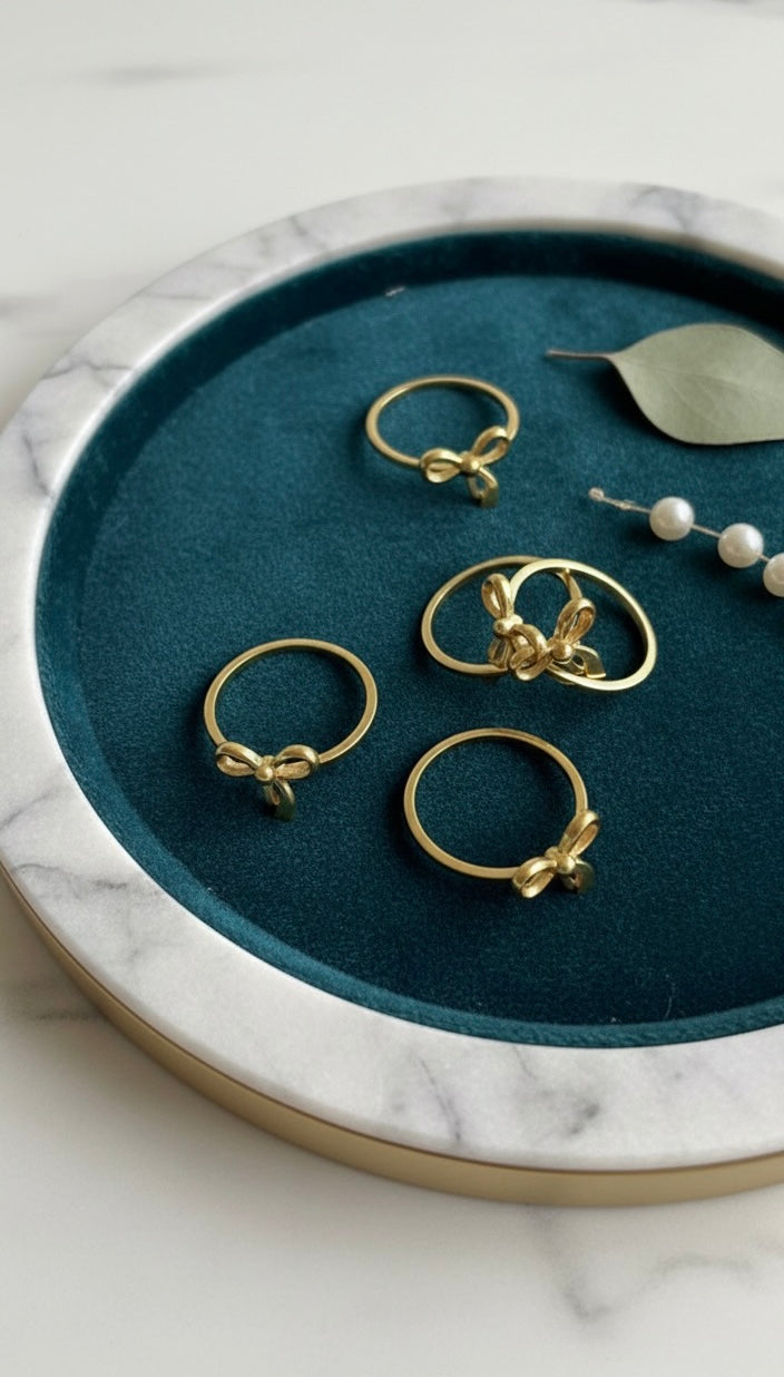 Minimalist Ribbon Bow Ring