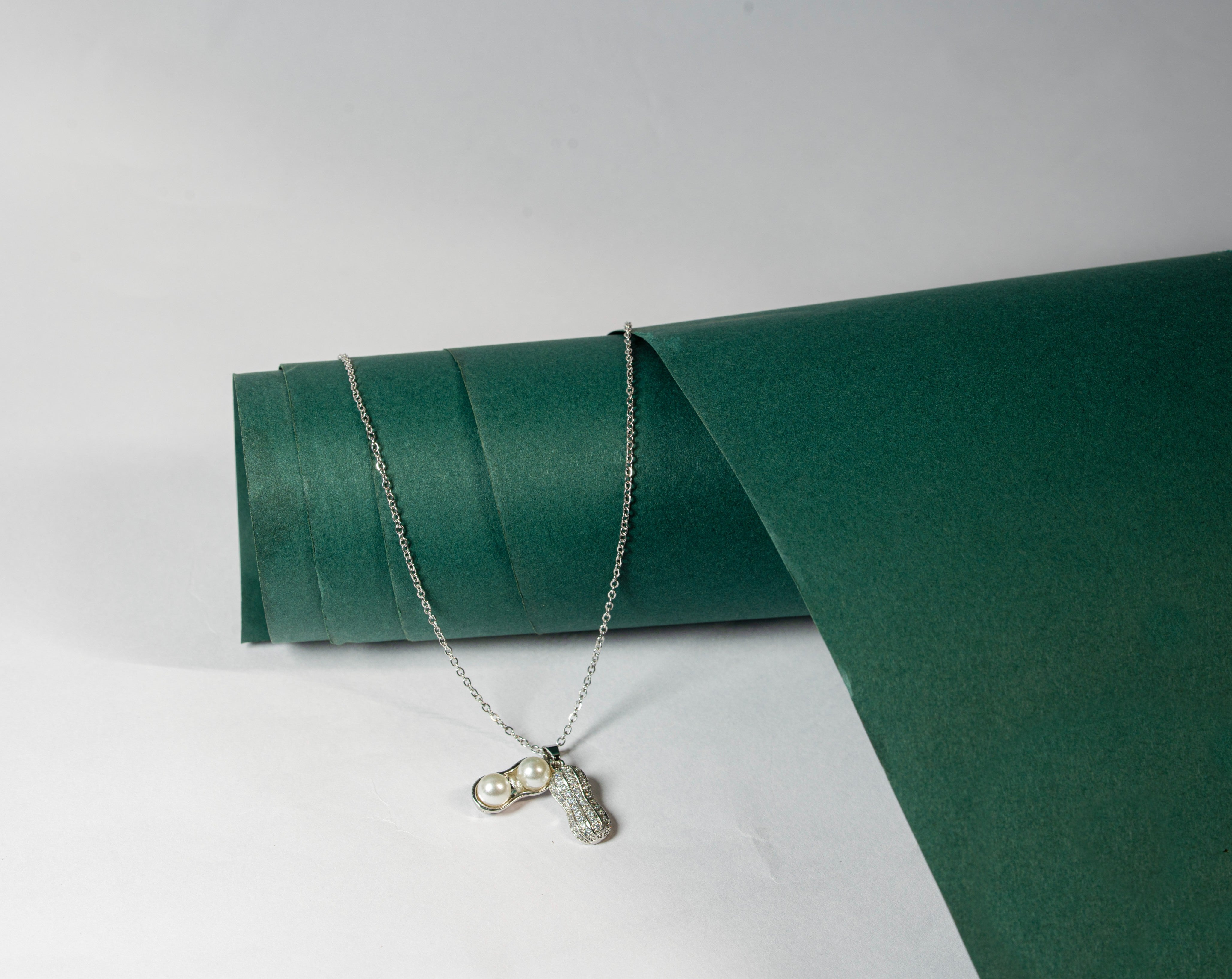 Twin Pearl Embrace Necklace