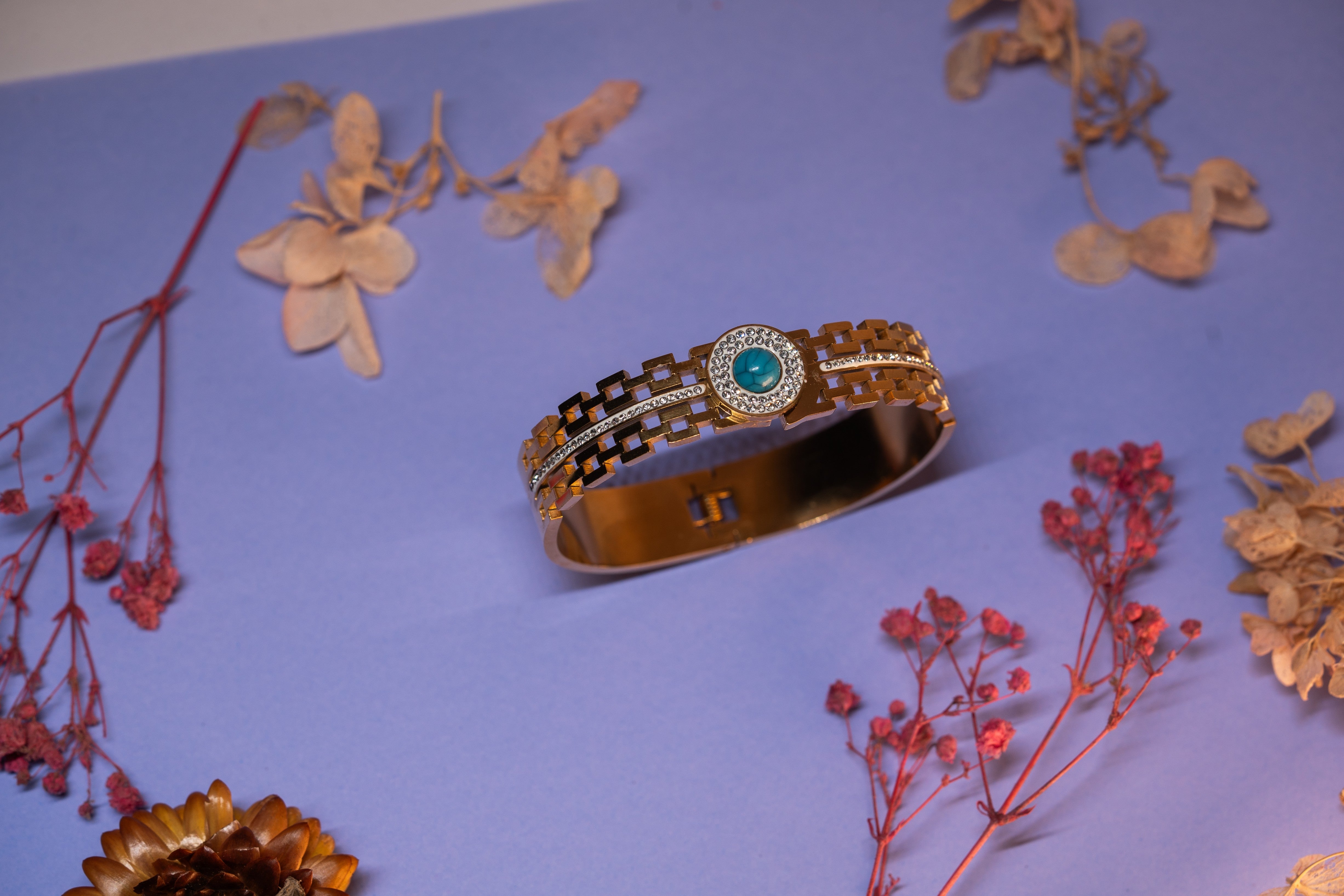 Turquoise Beaded Cuff Bracelet