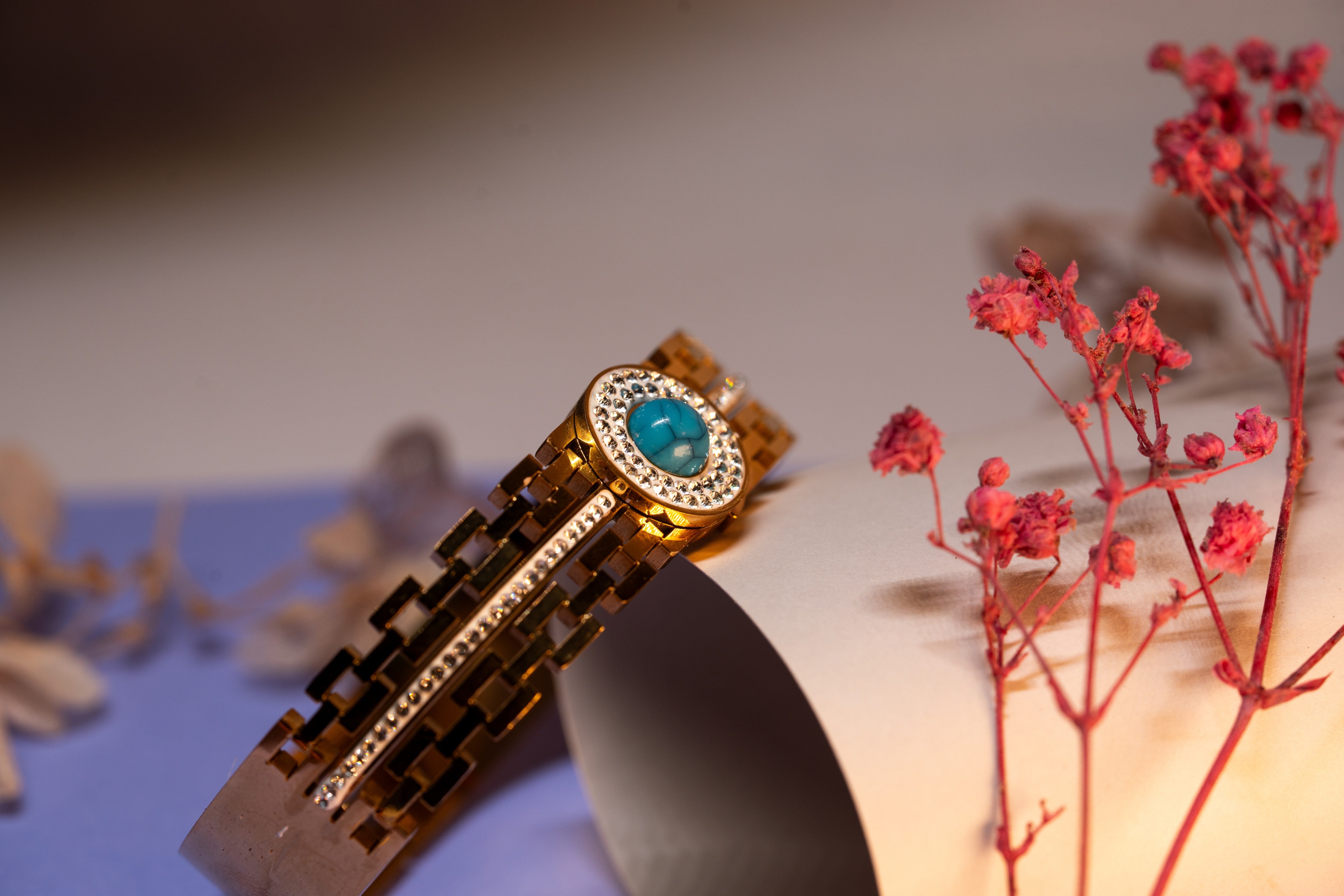 Turquoise Beaded Cuff Bracelet