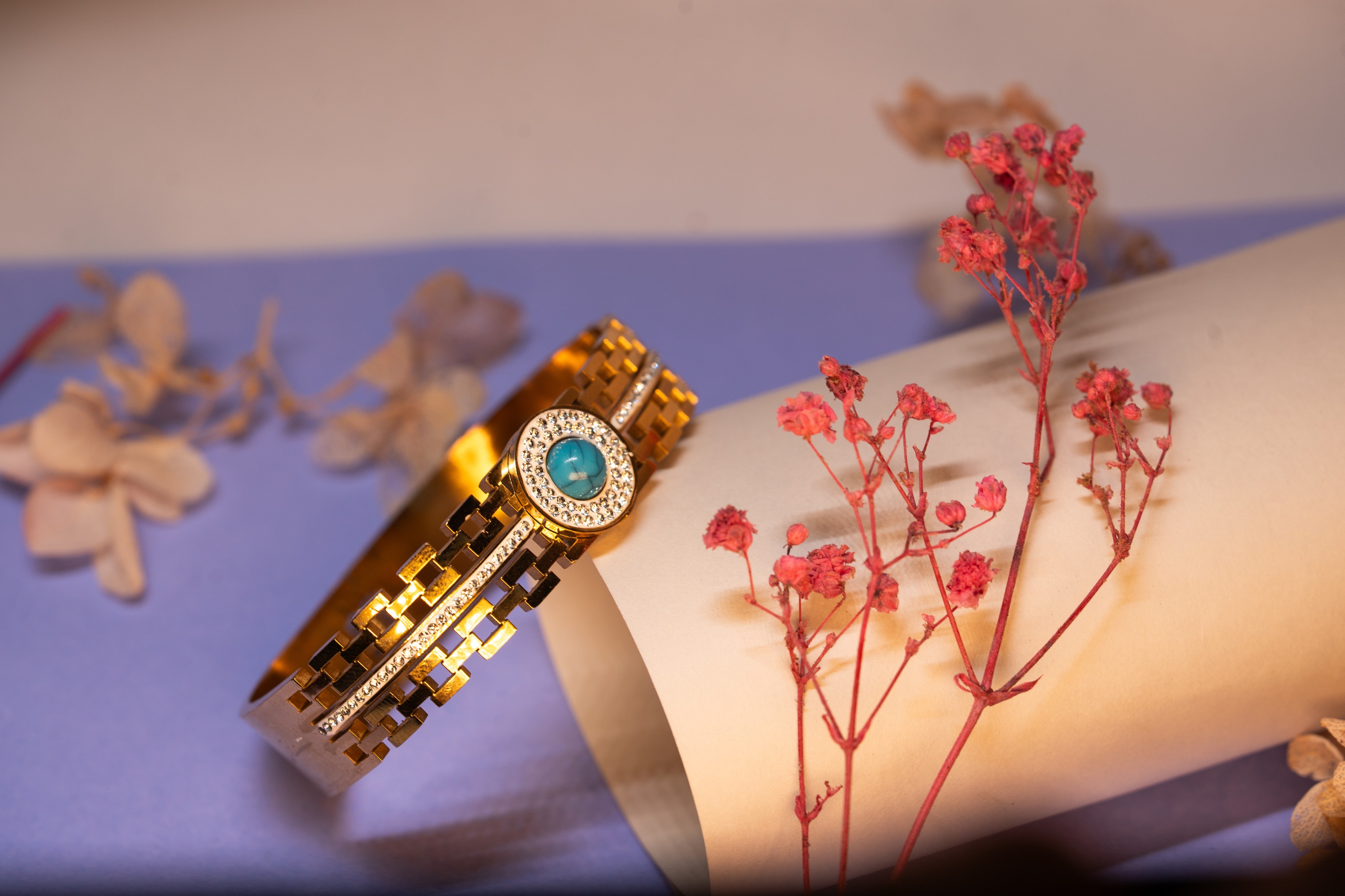 Turquoise Beaded Cuff Bracelet