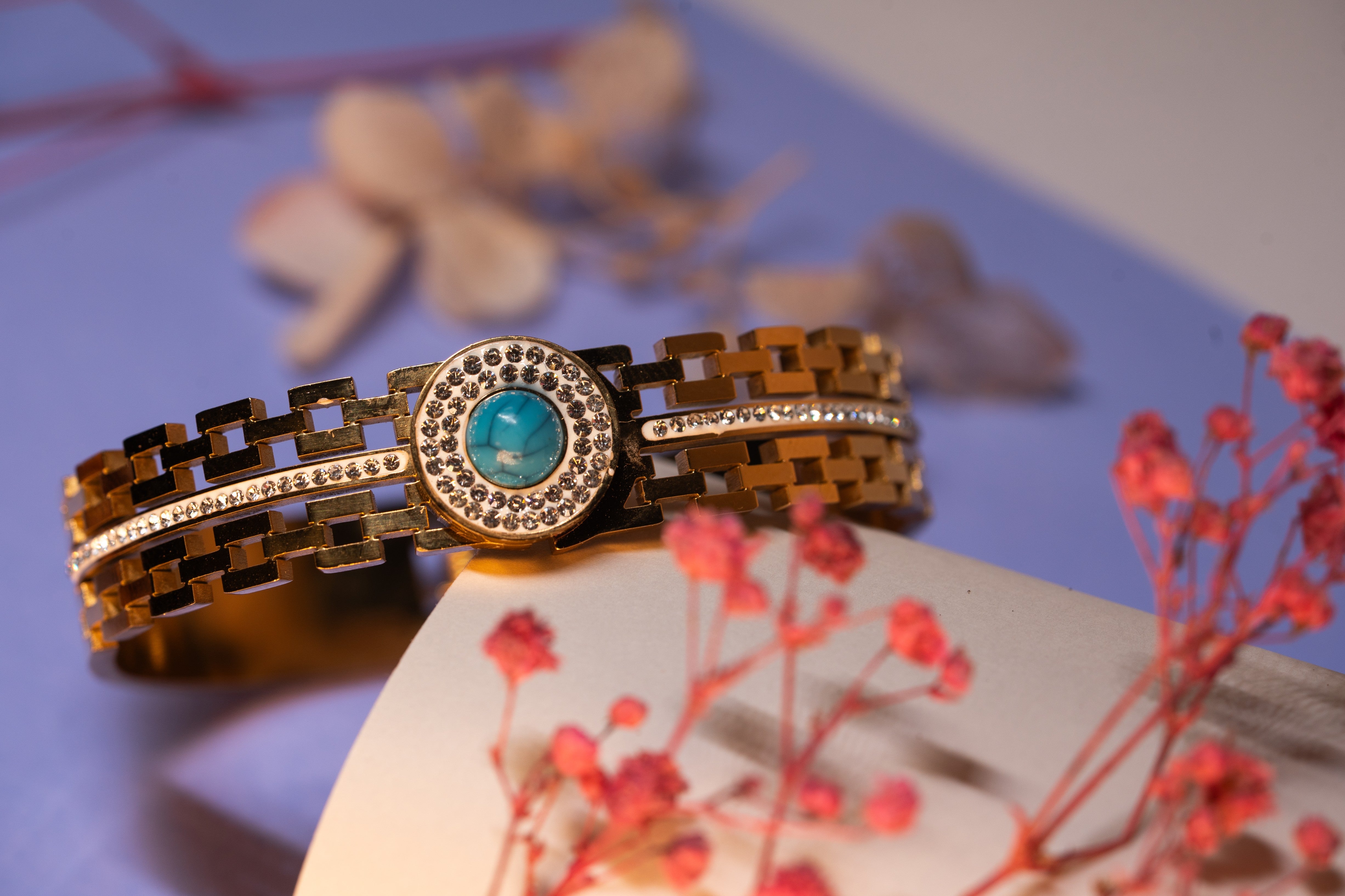 Turquoise Beaded Cuff Bracelet