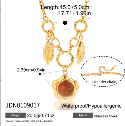 Gold-finished charm necklace